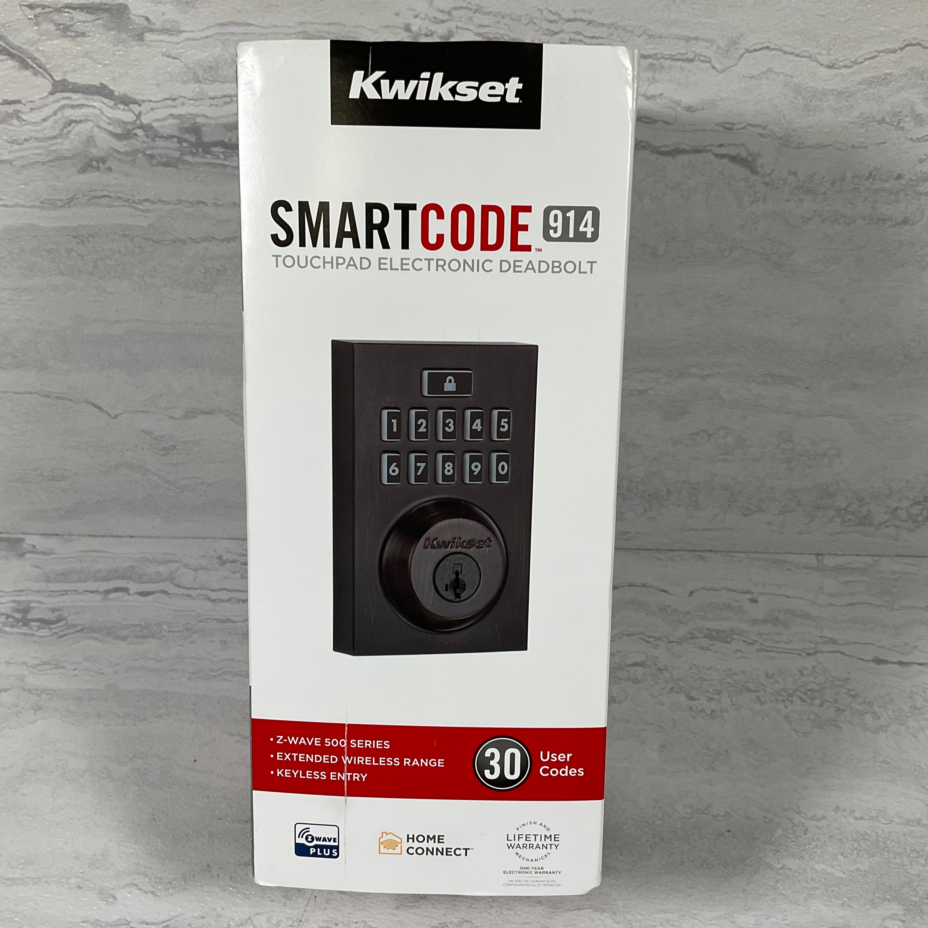 Kwikset 99140-020 SmartCode 914 Smart Lock Keypad Deadbolt, Venetian Bronze (7340569100526)