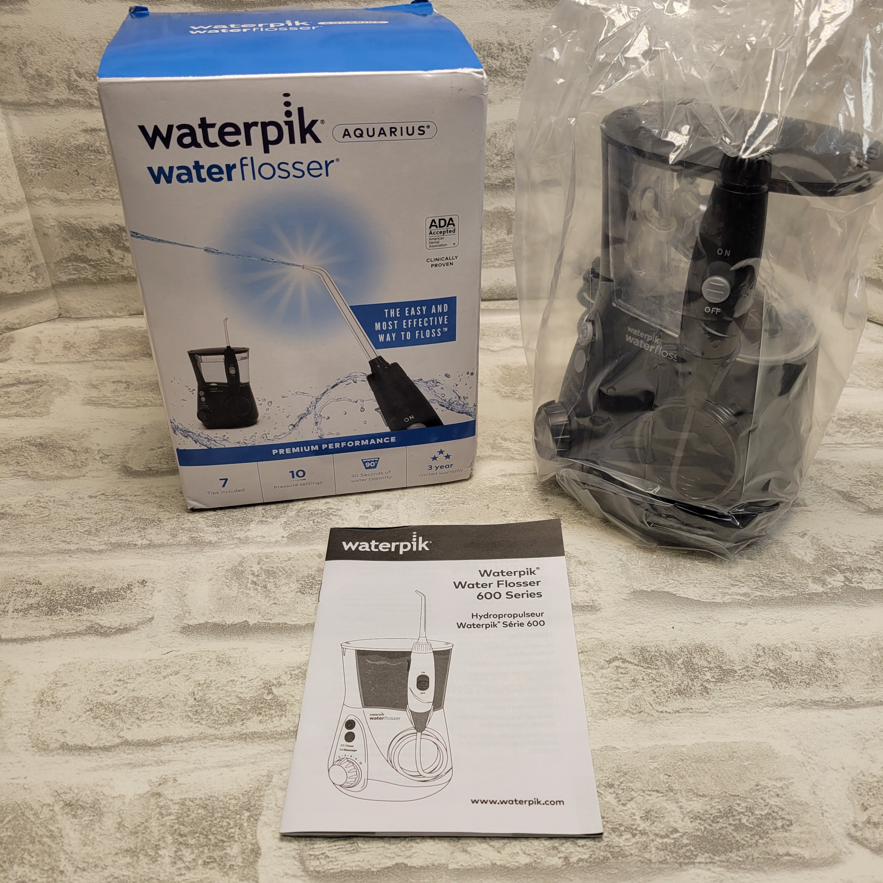 Waterpik Aquarius Water Flosser, Black WP-662 (7546575454446)