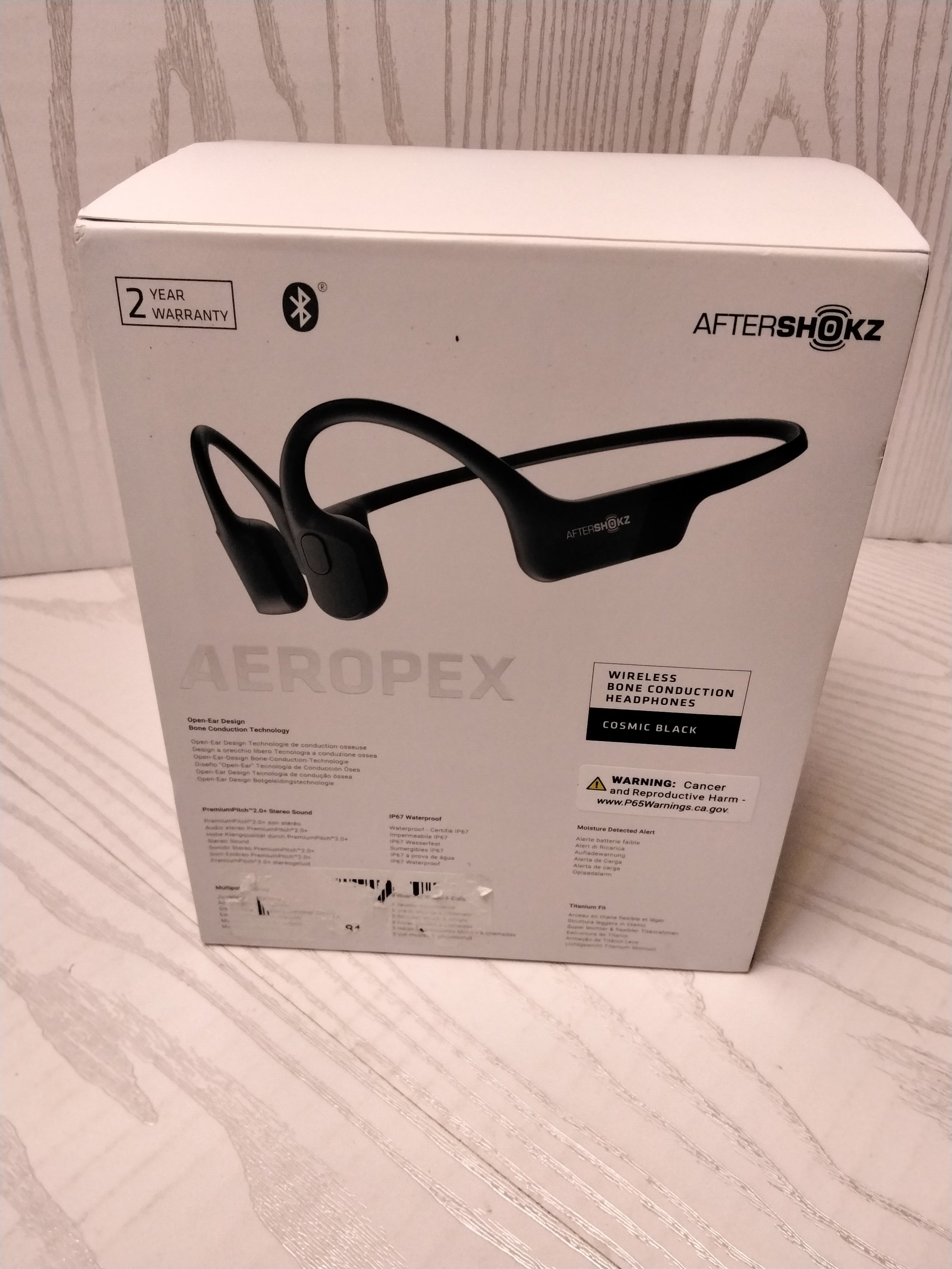 AfterShokz Aeropex - Open-Ear Bluetooth Bone Conduction Headphones, Cosmic Black (7763700908270)