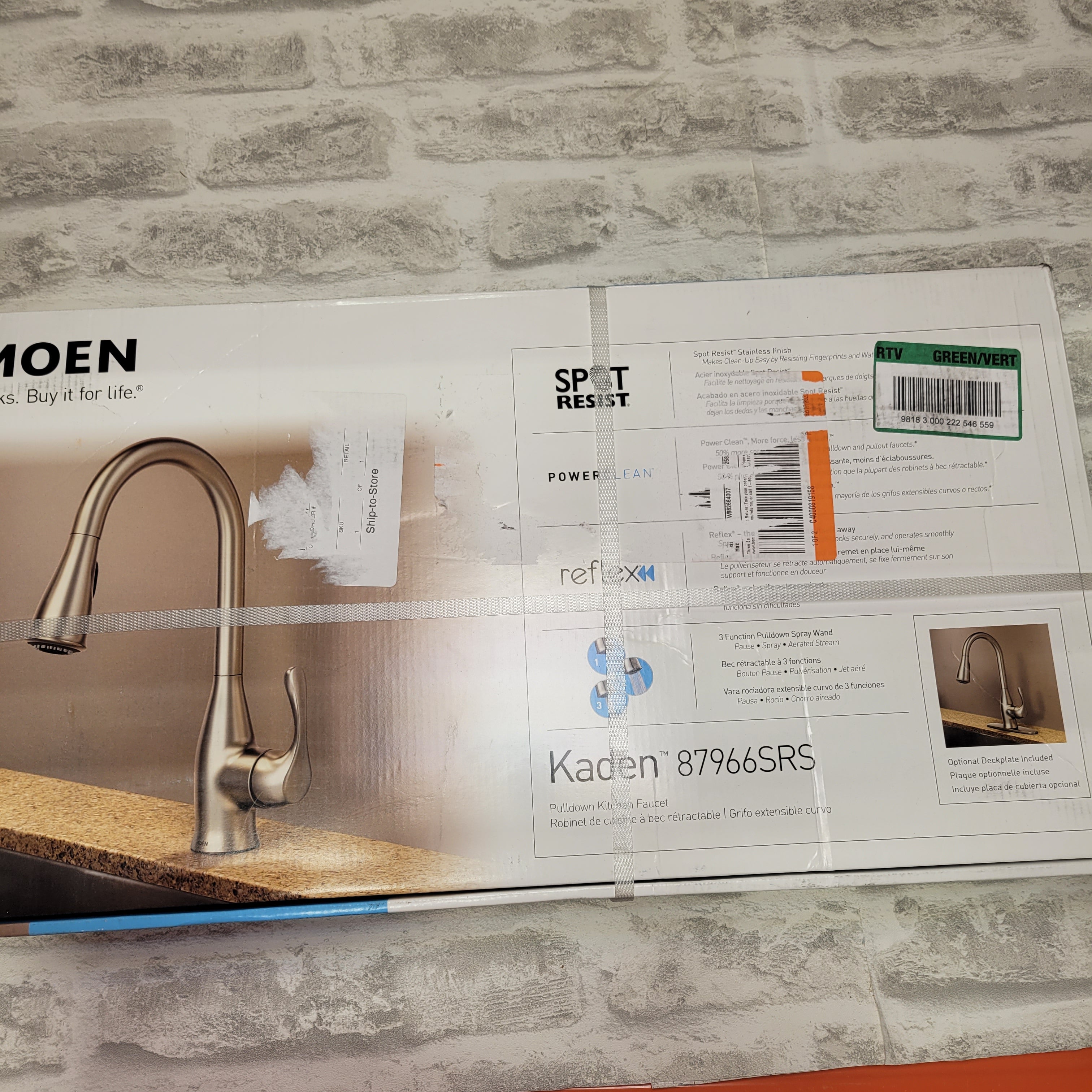 MOEN 87966SRS Kaden Kitchen Faucet In Spot Resist Stainless