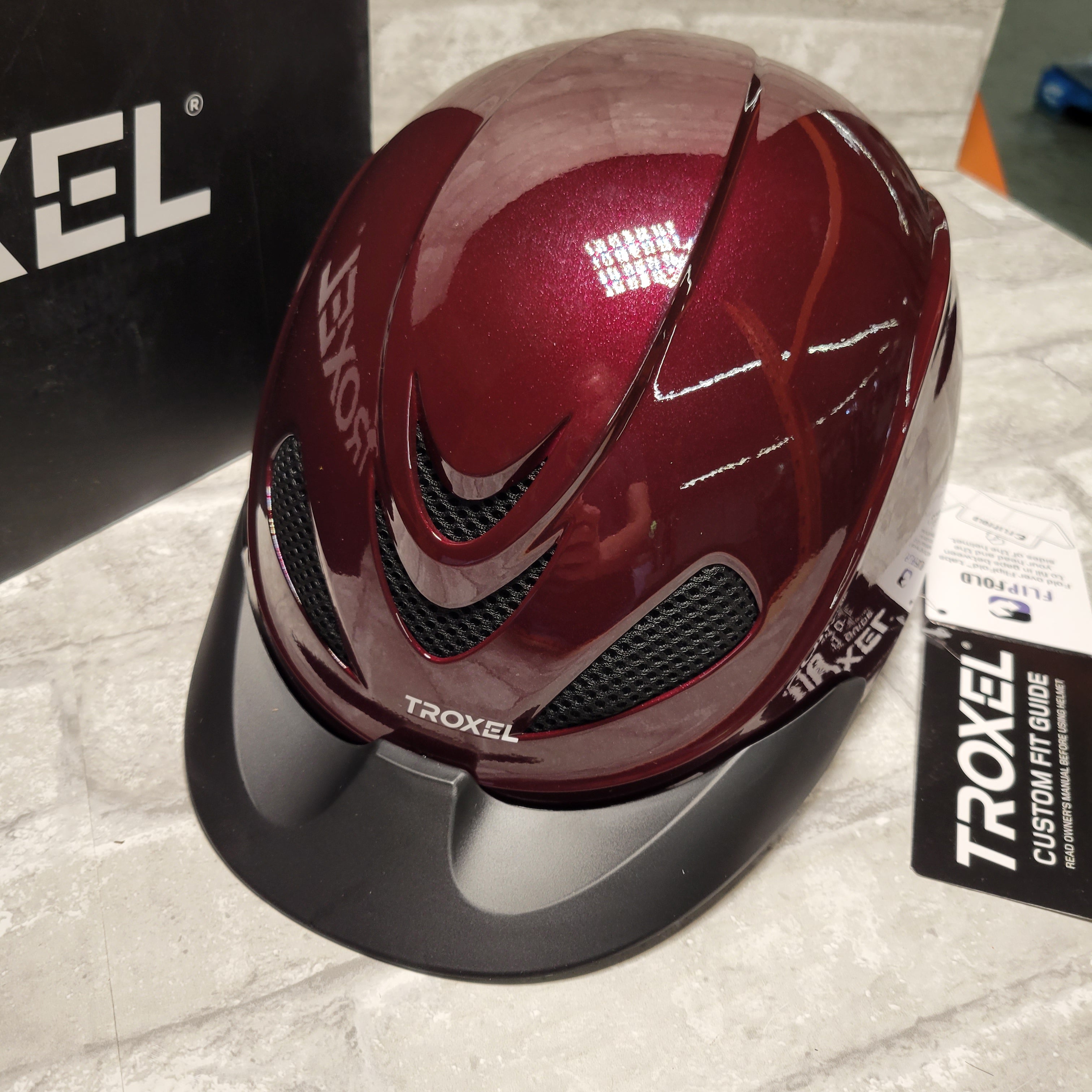 Troxel Liberty Helmet Ruby Red Low Profile Horse Riding Helmet Equestrian, Small (8069368807662)