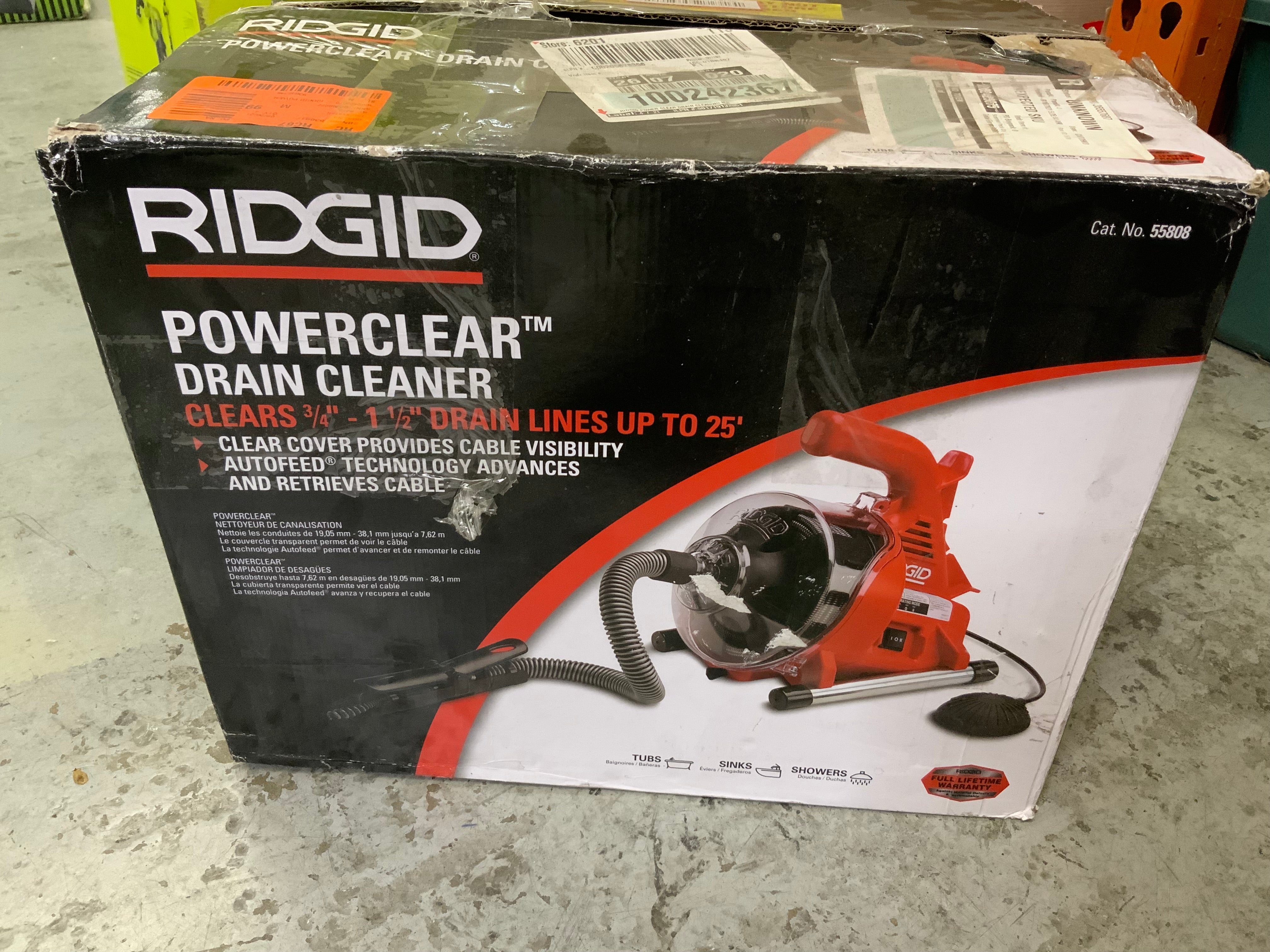 RIDGID PowerClear 120Volt Drain Cleaning Snake Auger Machine