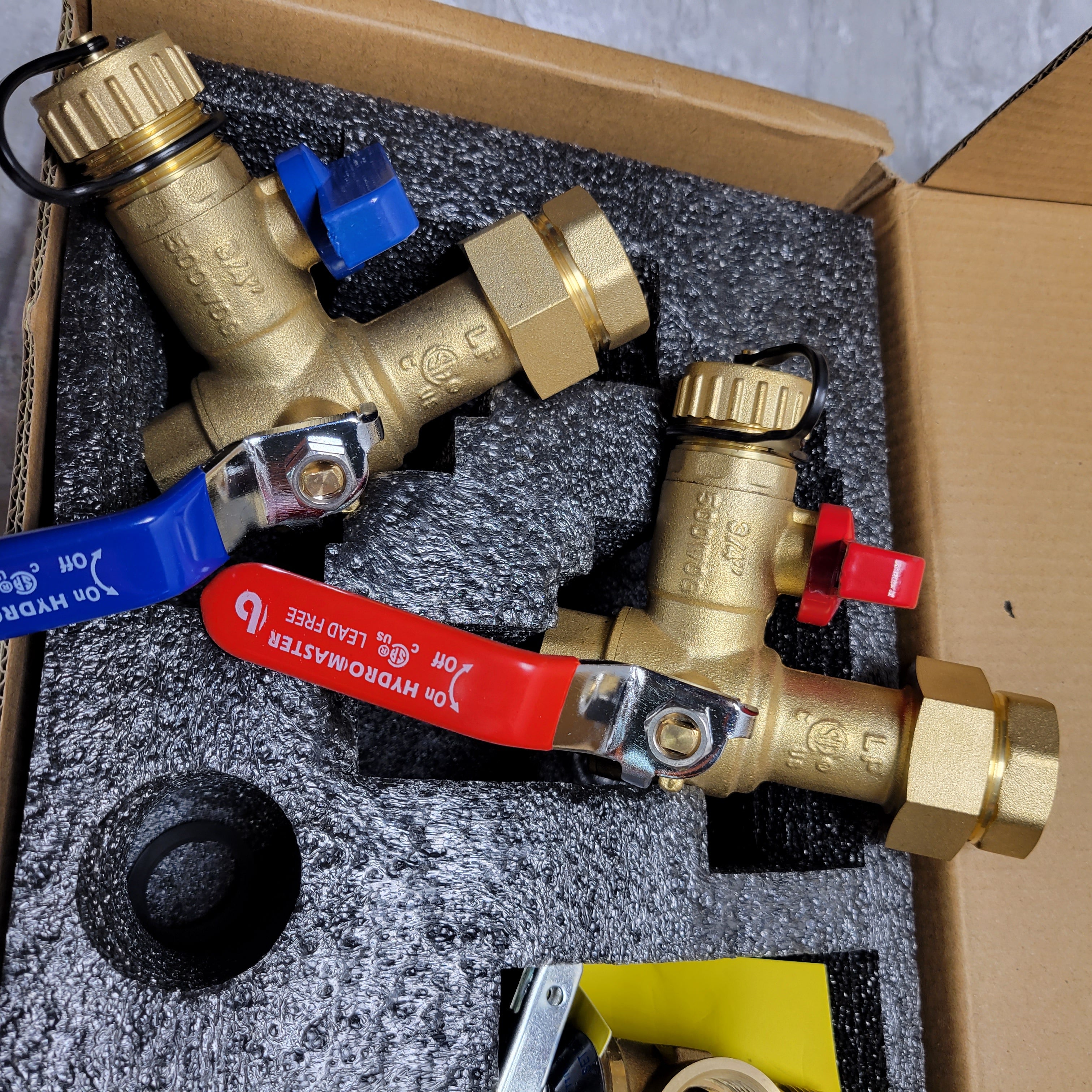 HYDRO MASTER Tankless Water Heater Service Valve Kit with Pressure Relief Valve (8041997959406)