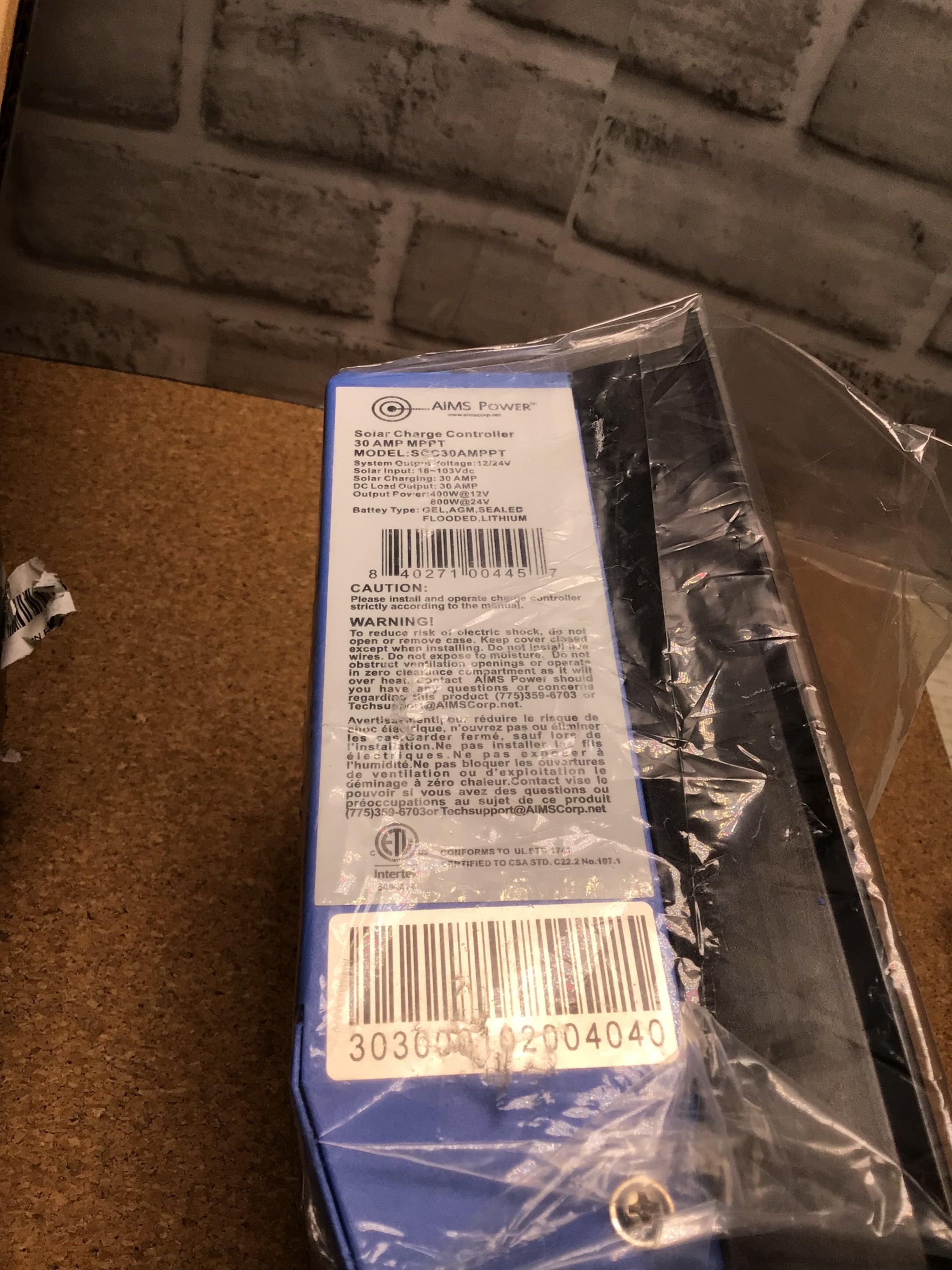 AIMS Power SCC30AMPPT 30 AMP Solar Charge Controller, 12V/ 24 Volt Solar Systems (7828870136046)