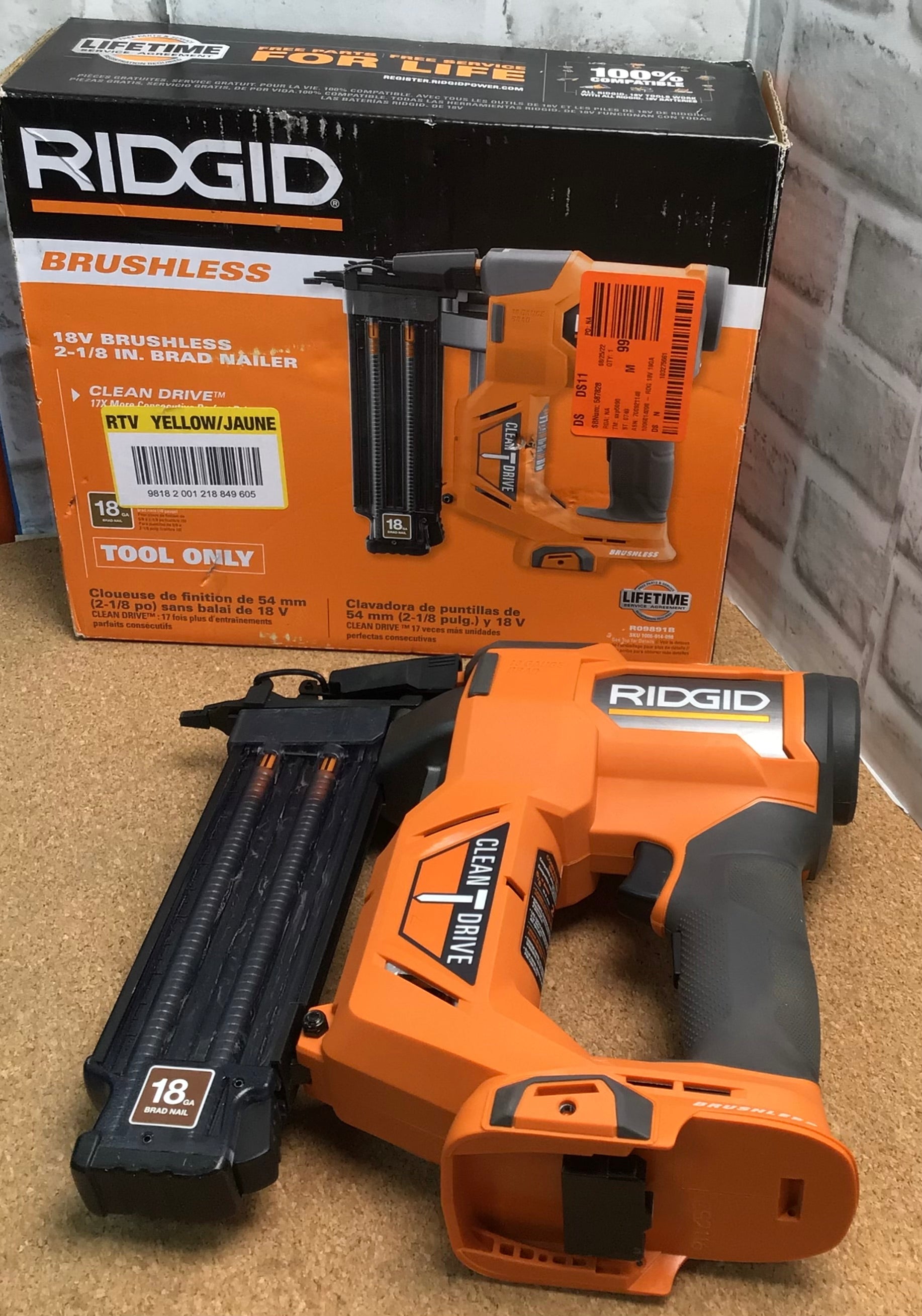 18V Brushless Brad Nailer (7903653822702)