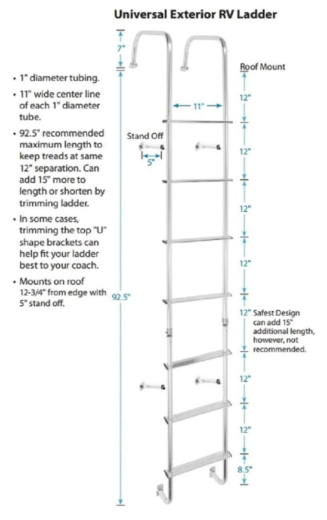 Stromberg Carlson  LA-401 Universal Exterior RV Ladder (6823362199735)