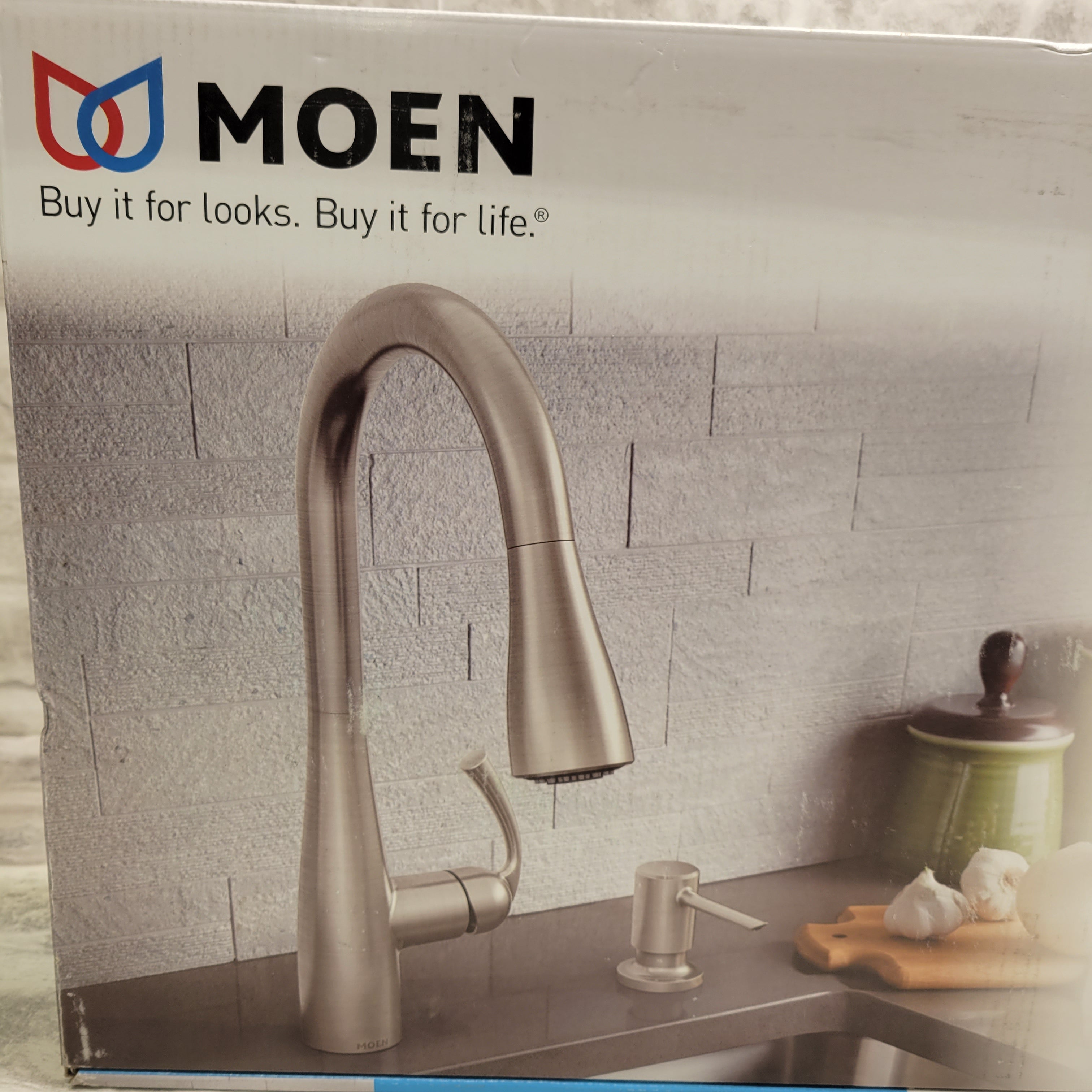 Moen Pull-Down Sprayer Kitchen Faucet, Soap Dispenser, Spot Resist Stainless (7625919987950)