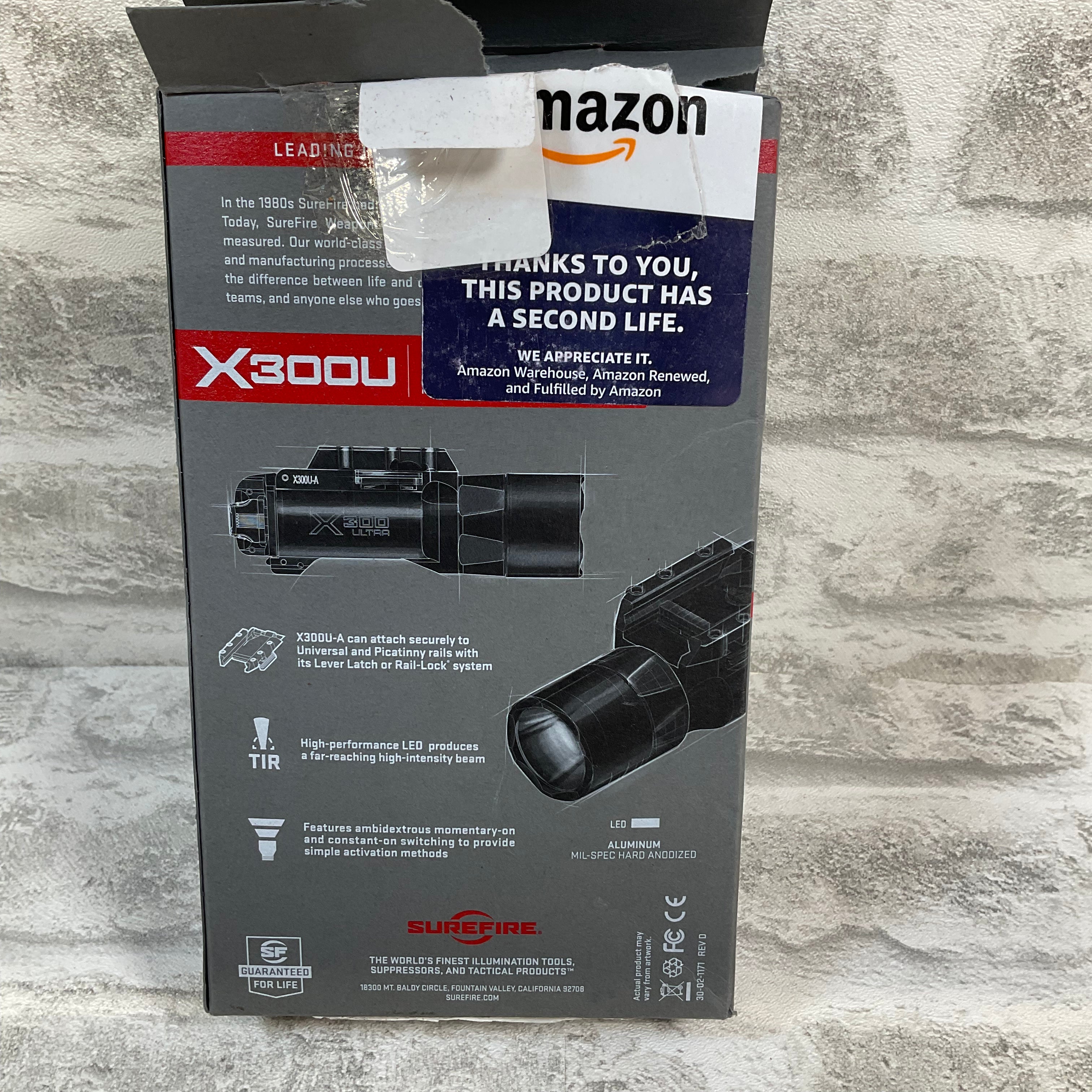 SureFire X300 Ultra High Ouput LED Weaponlight, Black (7516362113262)