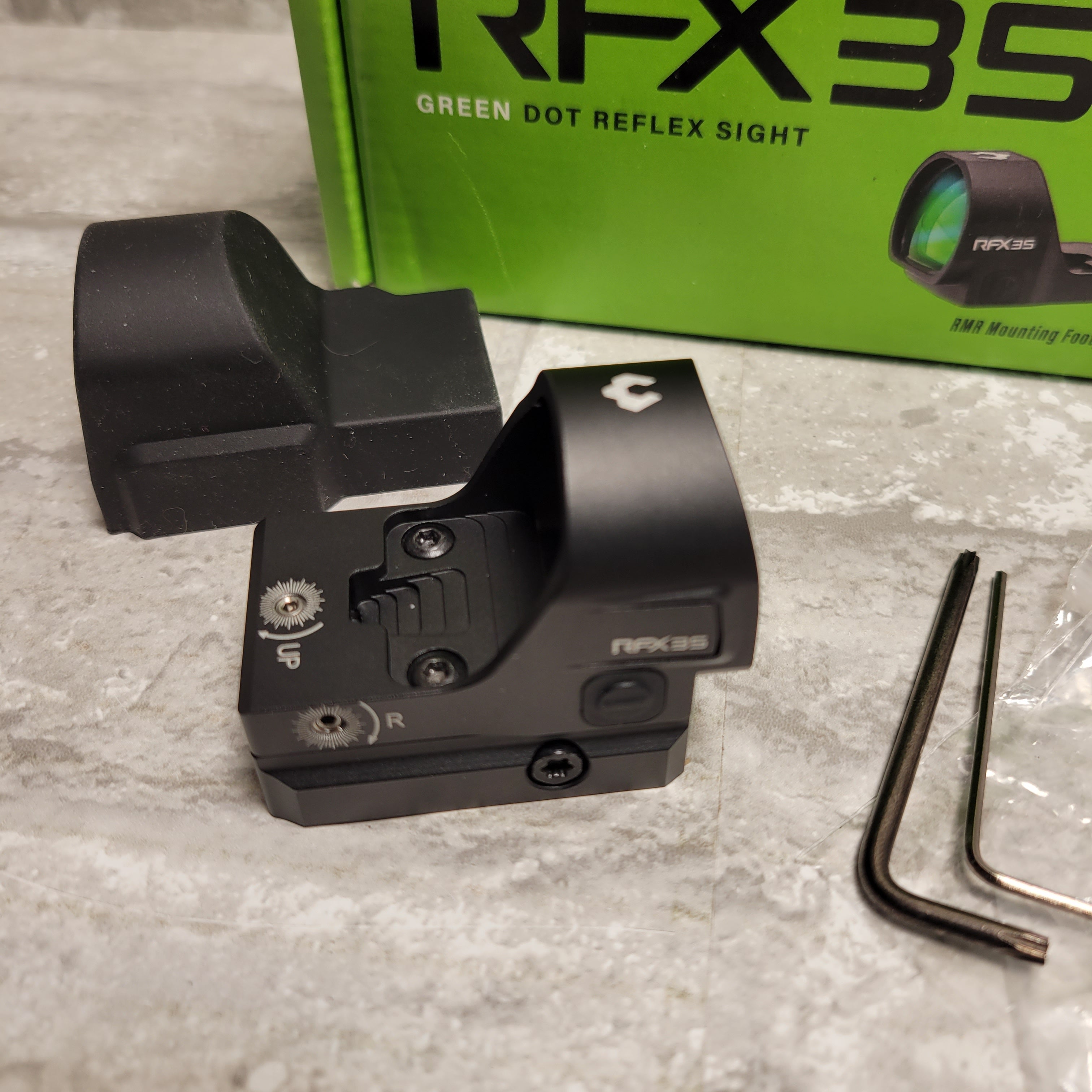 Viridian RFX-35 Laser Green Dot Sight Reflex - Black (981-0022) (8035445571822)