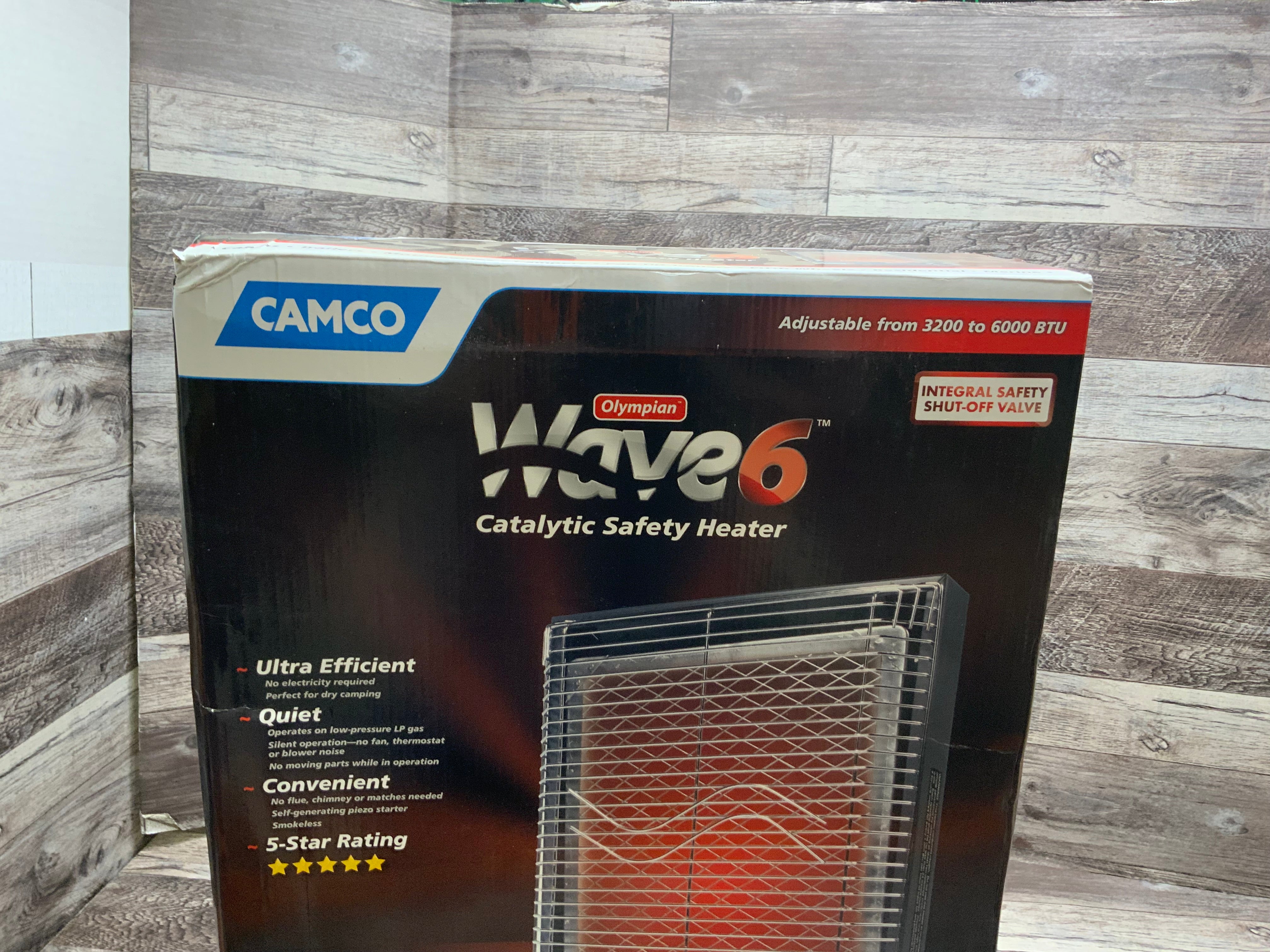 Camco 57341 Wave-6 Catalytic Safety Heater **Minor Box Damage** (8086646751470)