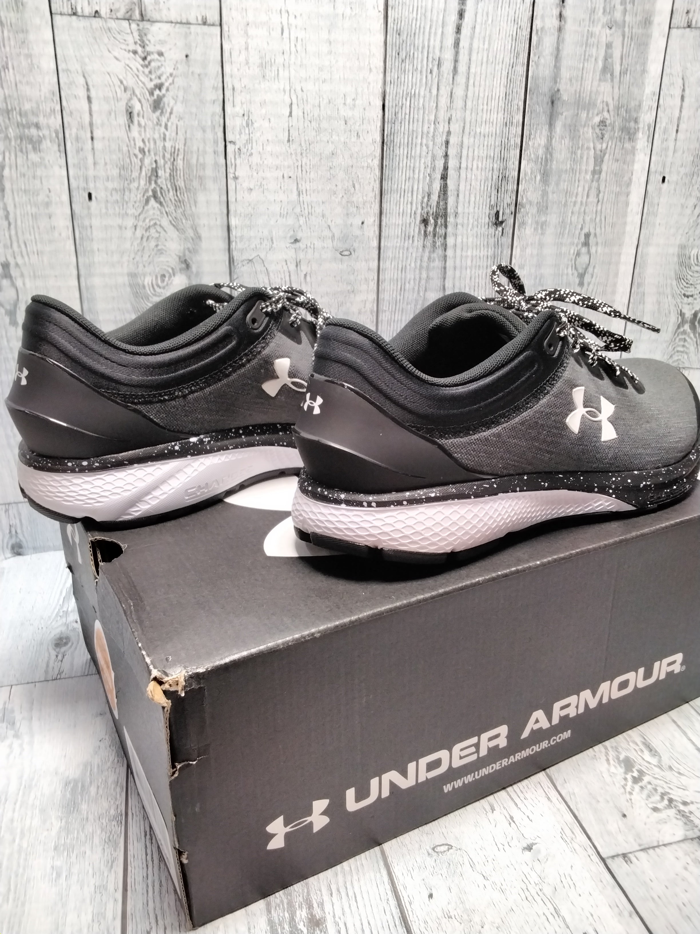 Under Armour Women's Charged Escape 3 Evo Running Shoe, Black/White, Sz 10 (7781282545902)