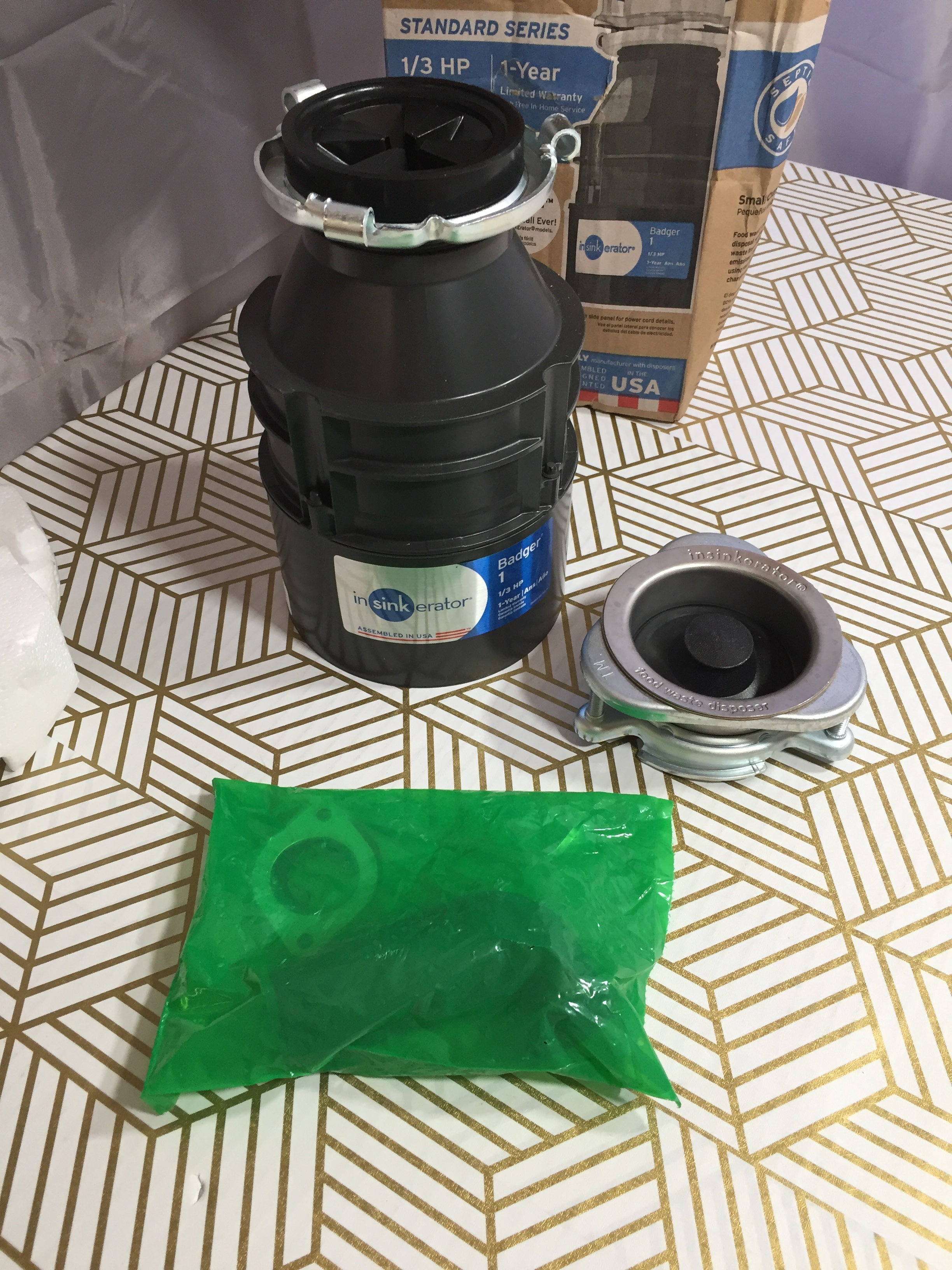InSinkErator Garbage Disposal, Badger 1, Standard Series, 1/3 HP Conti