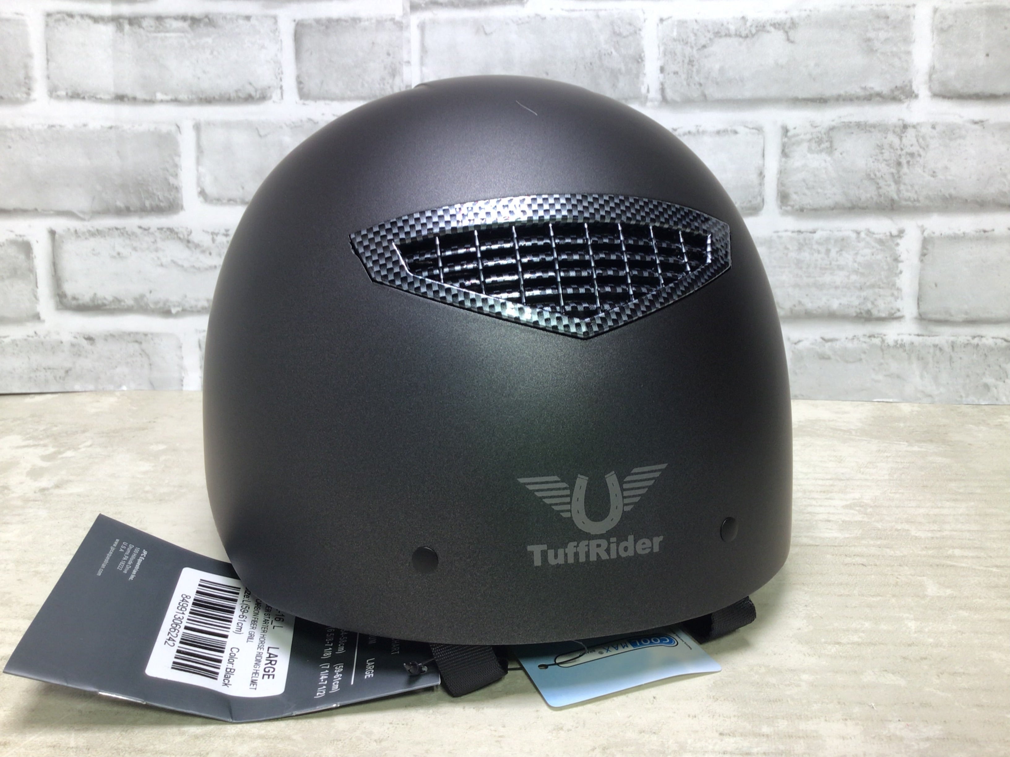 TuffRider Starter Horse Riding Helmet with Carbon Fiber Grill (Size-Large) (7731242795246)