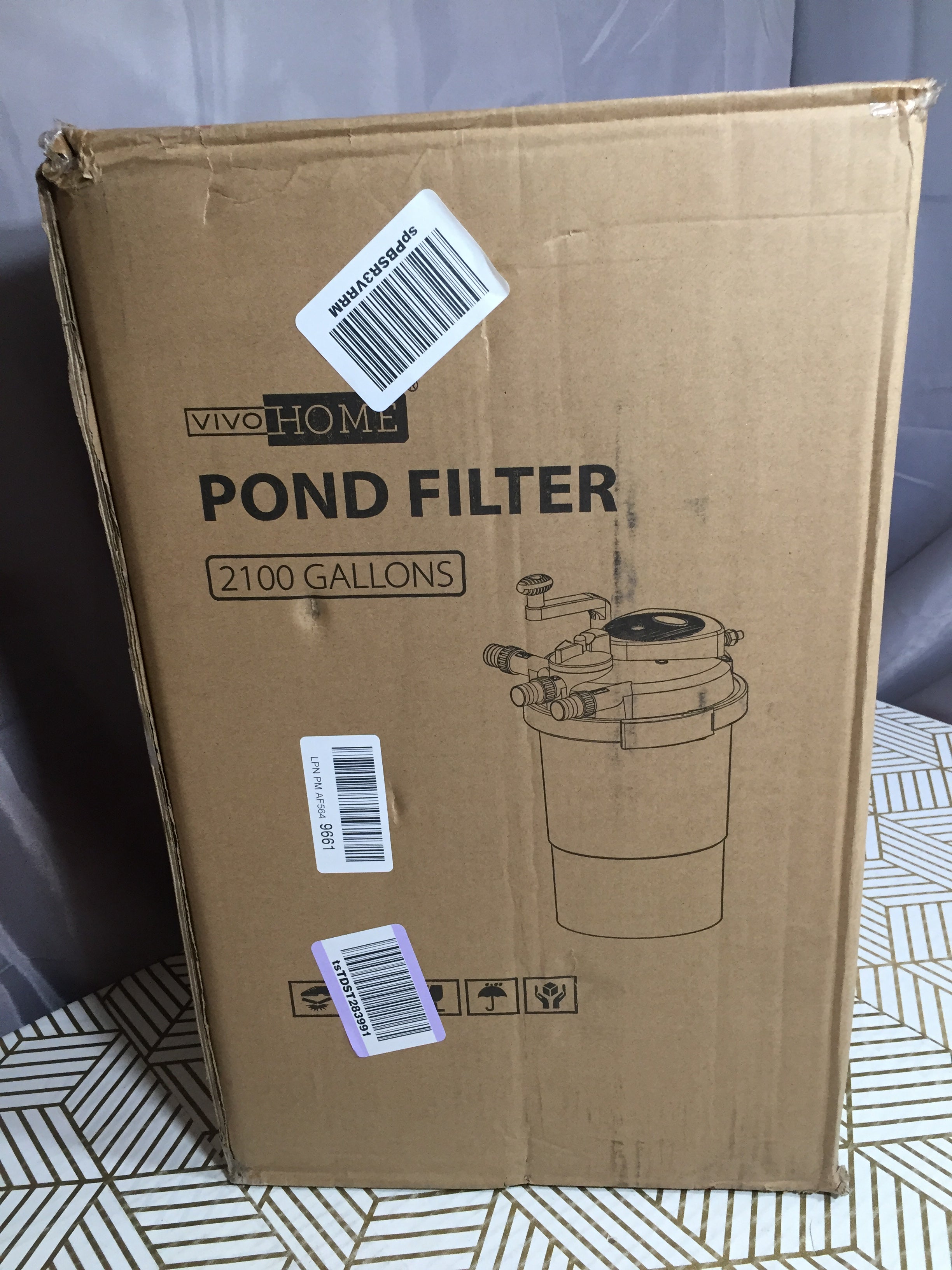 VIVOHOME Pressurized Biological Pond Filter, Up to 2100 Gallons *NIB* SHIPS FREE (8082635096302)
