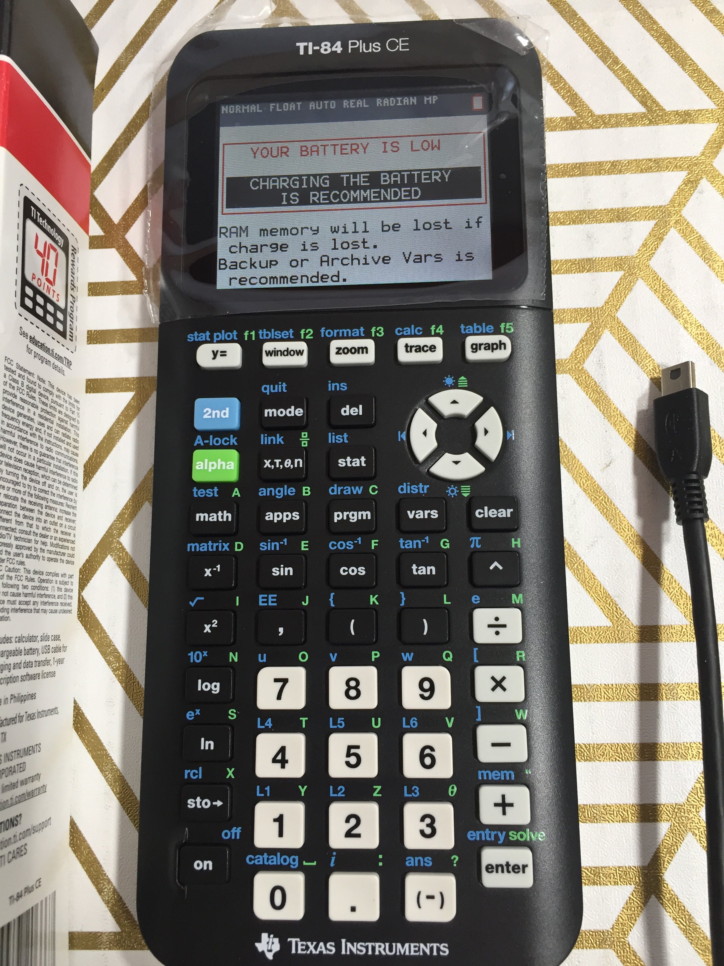 Texas Instruments TI-84 Plus CE Color Graphing Calculator, Black 7.5 Inch (8051250364654)