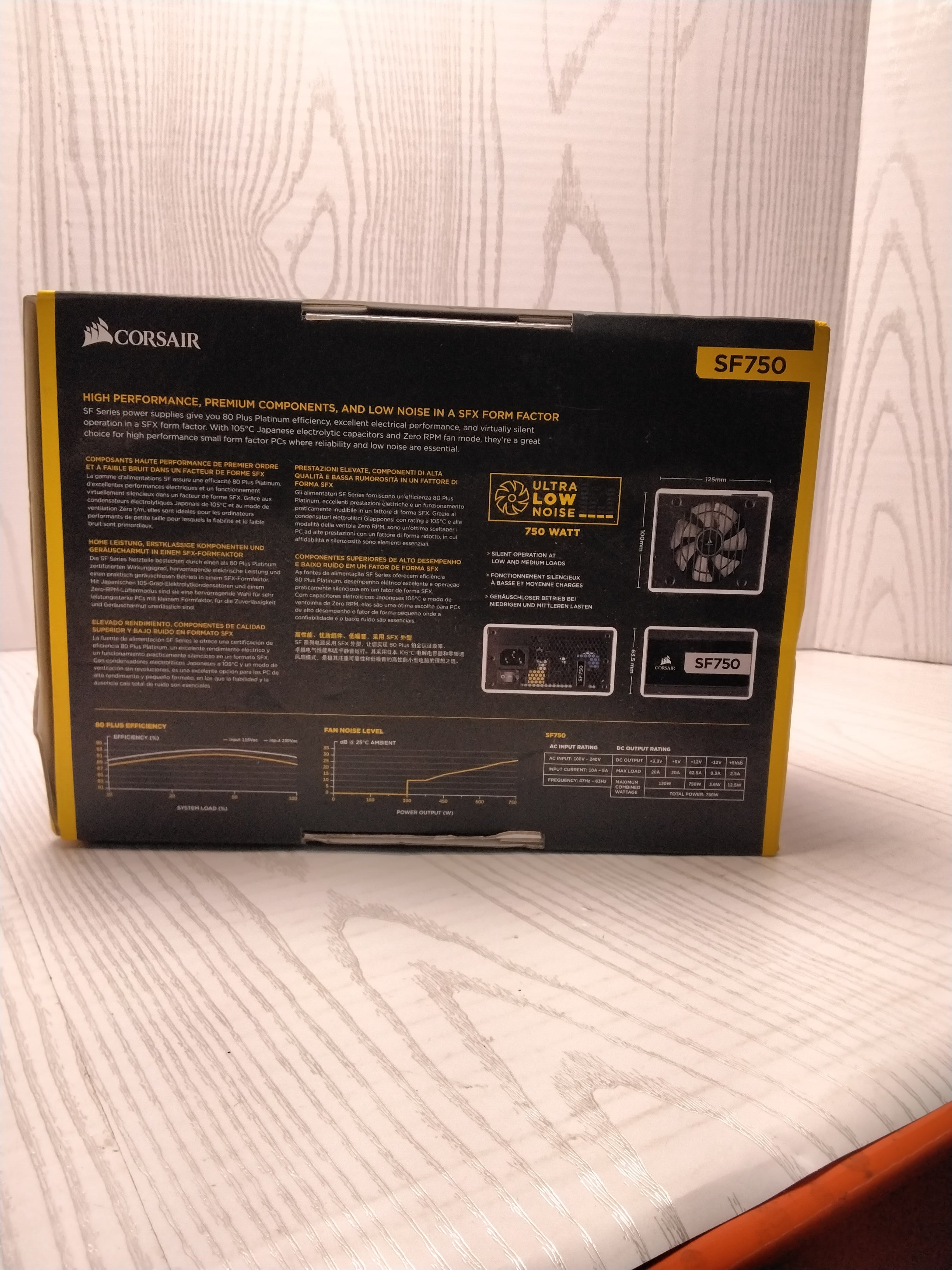 *FOR PARTS* Corsair SF750, 750 Watt, SFX, 80+ Platinum Certified, Power Supply (7893155971310)