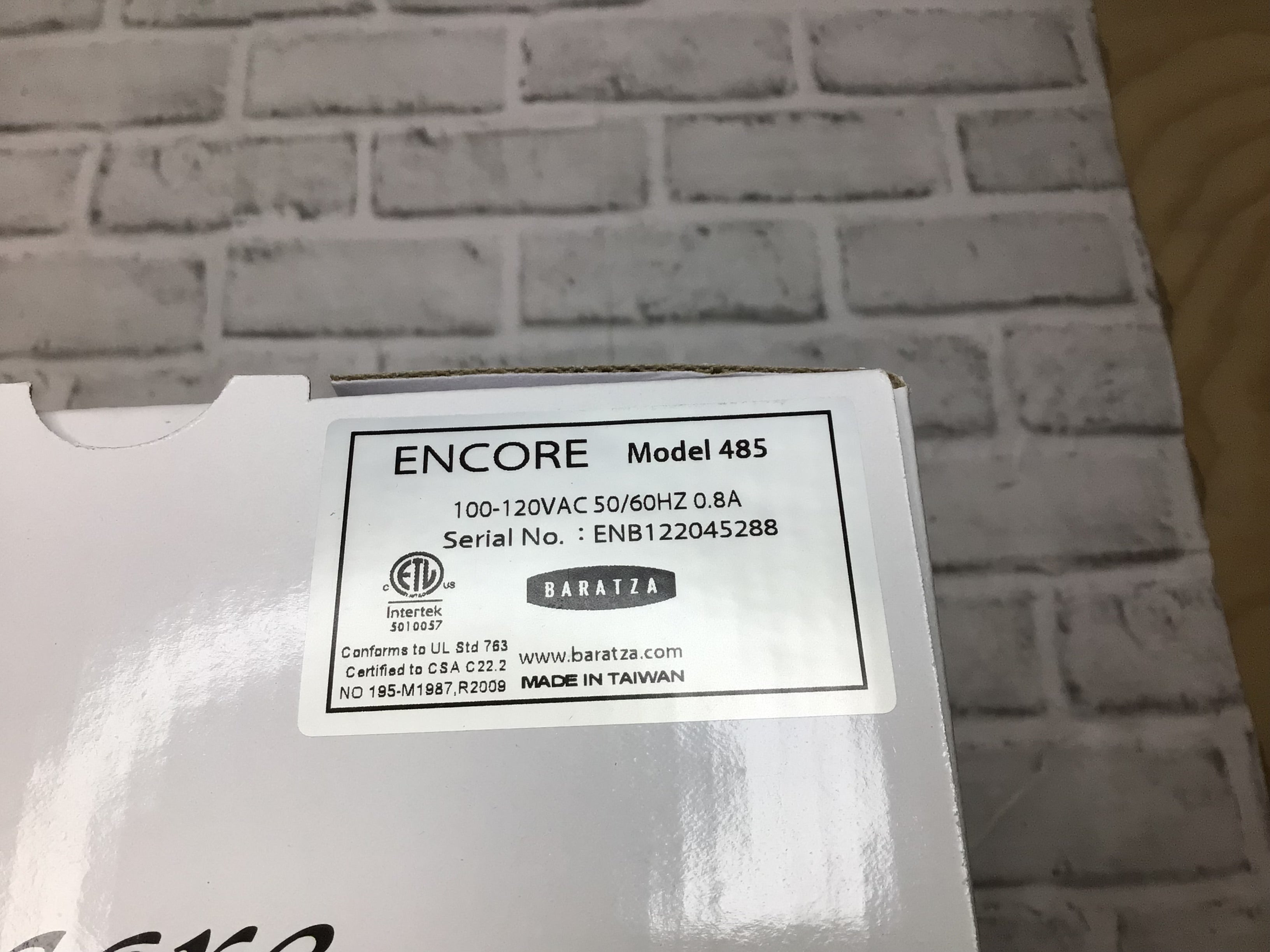 Baratza Encore Conical Burr Coffee Grinder Black Model 485 *OPEN BOX