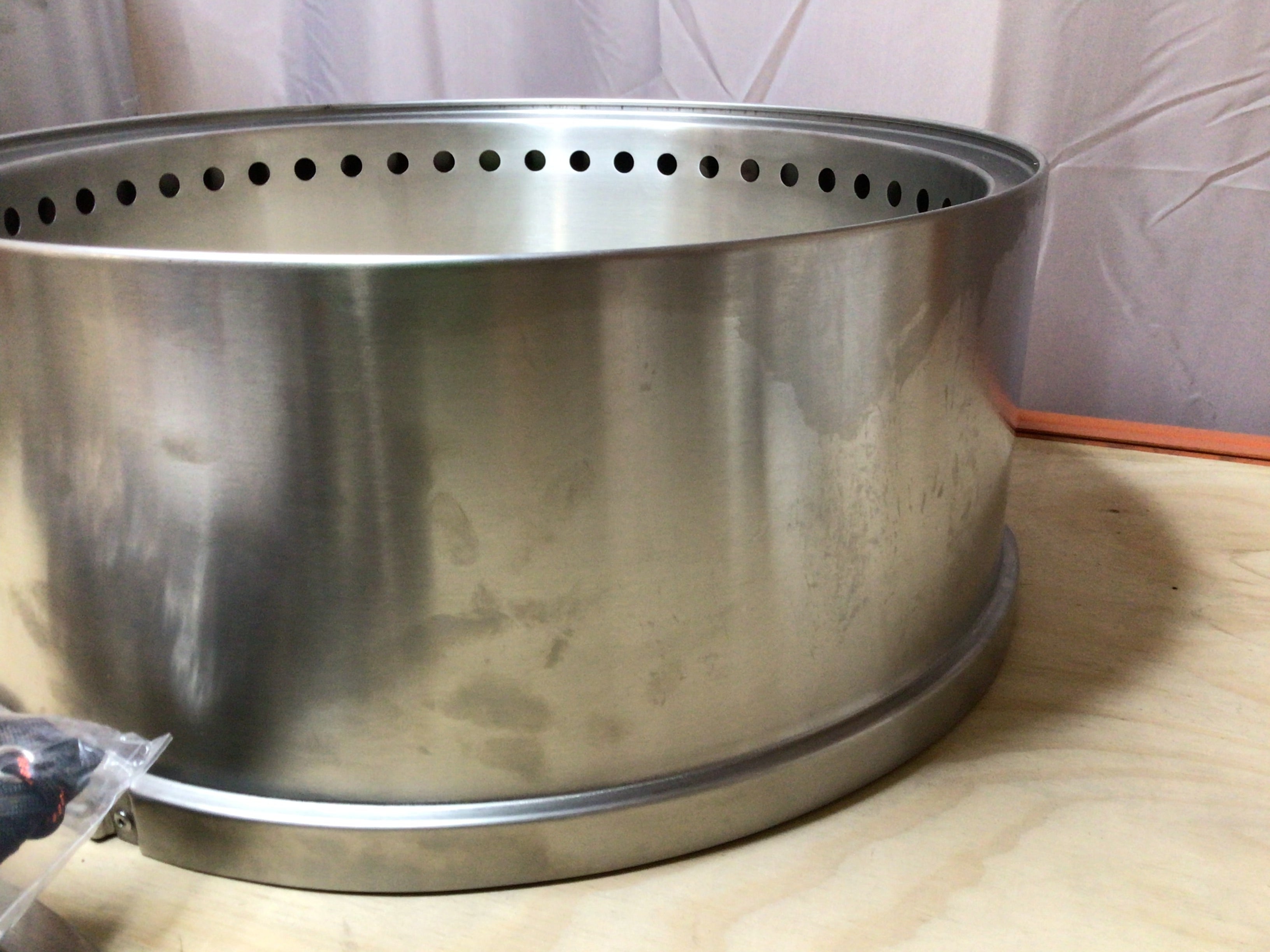 TURBRO Pluto R19-SS 19 Inch Smokeless Fire Pit, Portable, Silver **OPEN BOX** (8111871131886)