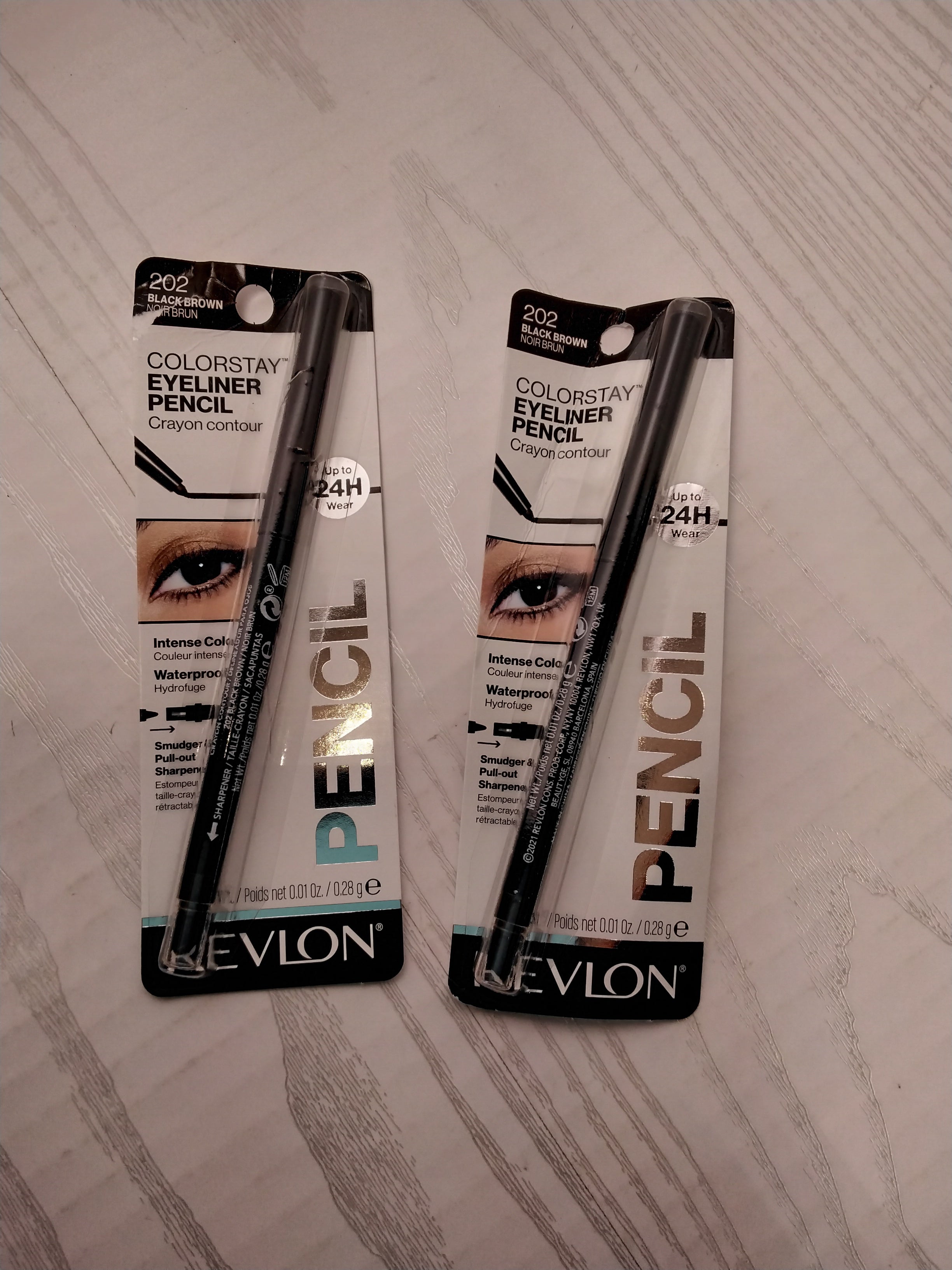 2 Pack Eyeliner by Revlon, Waterproof, Smudgeproof, Ultra-Fine Tip, Black Brown (7819934564590)