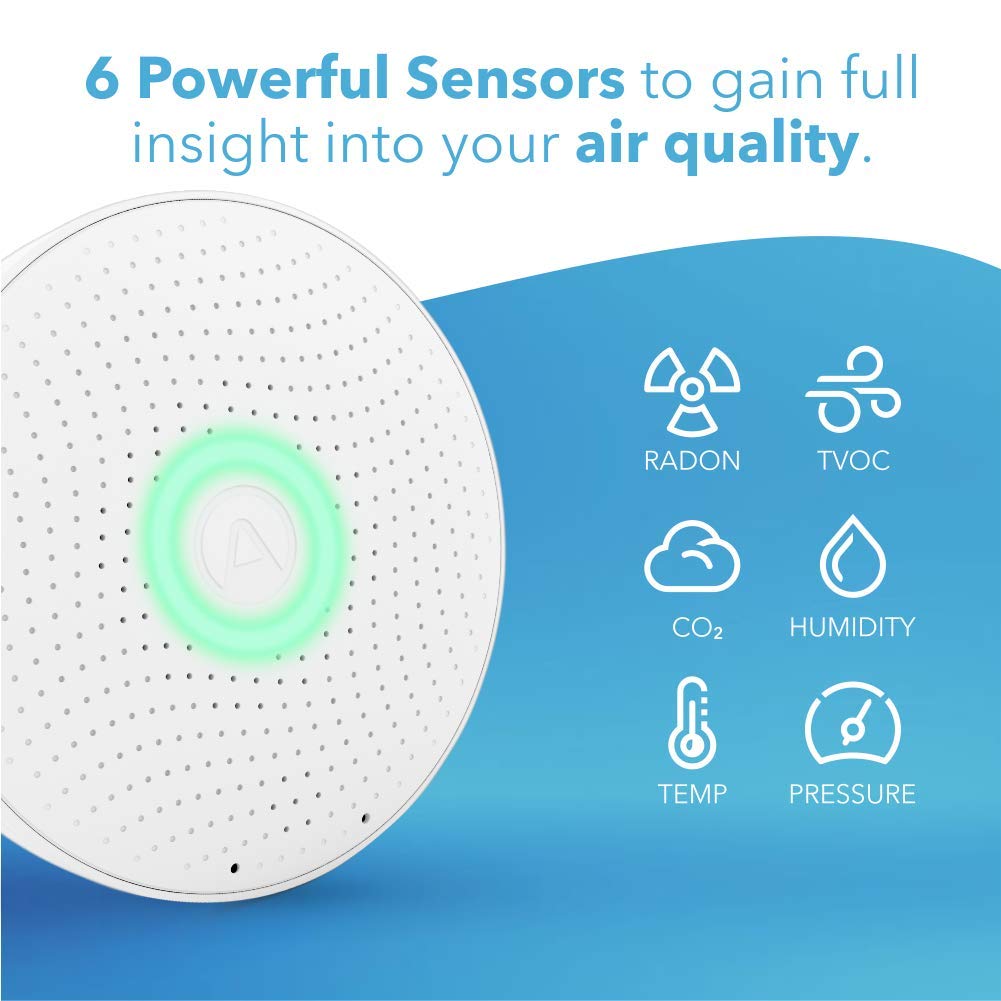 Airthings 2930 WavePlus - Radon & Air Quality Monitor (CO2, VOC, Humidity, Temp) (6963578470583)
