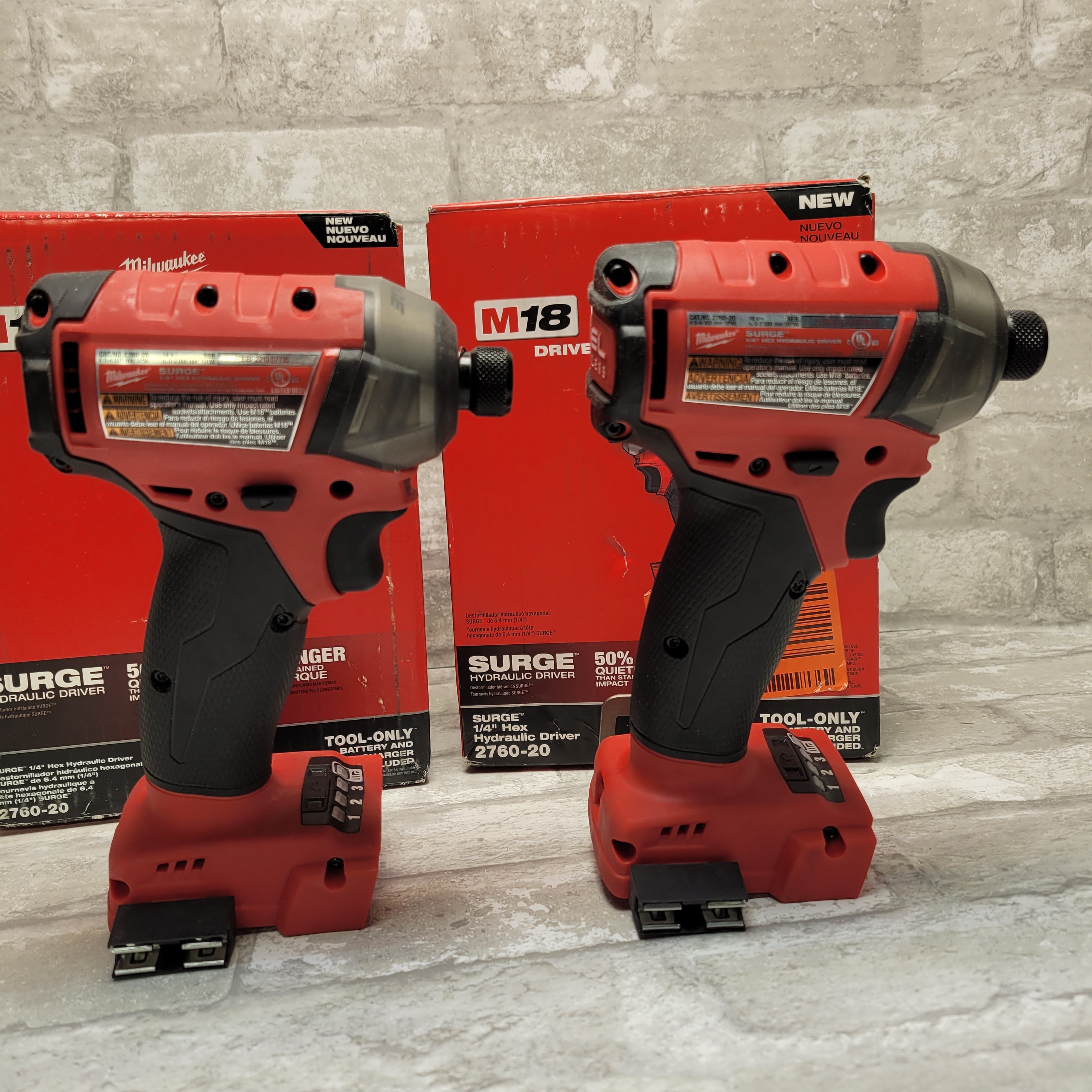 (2) Milwaukee M18 FUEL SURGE 18V Brushless 1/4