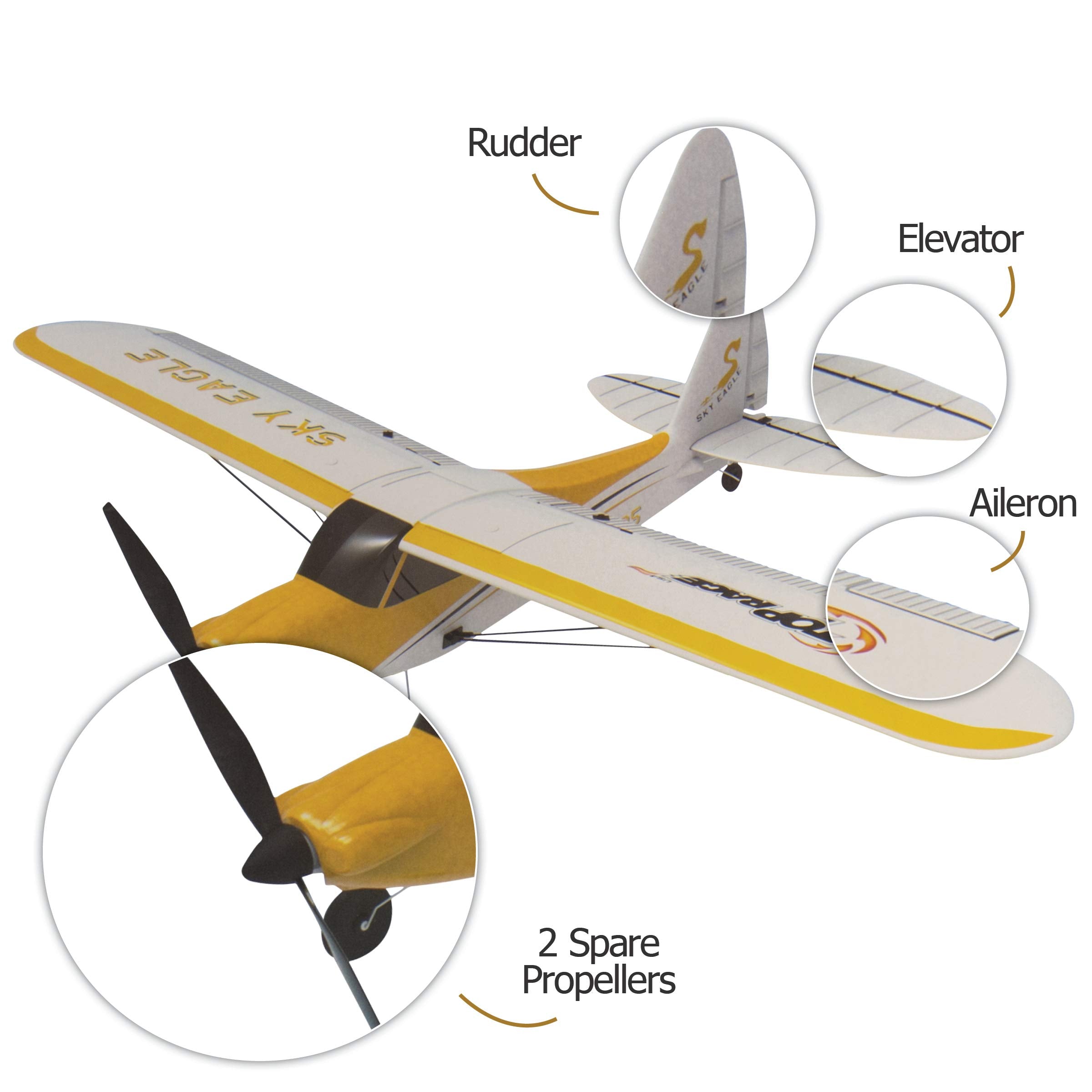 Top Race RC Plane 4 Channel Remote Control Airplane Ready to Fly RC Planes (7731226083566)