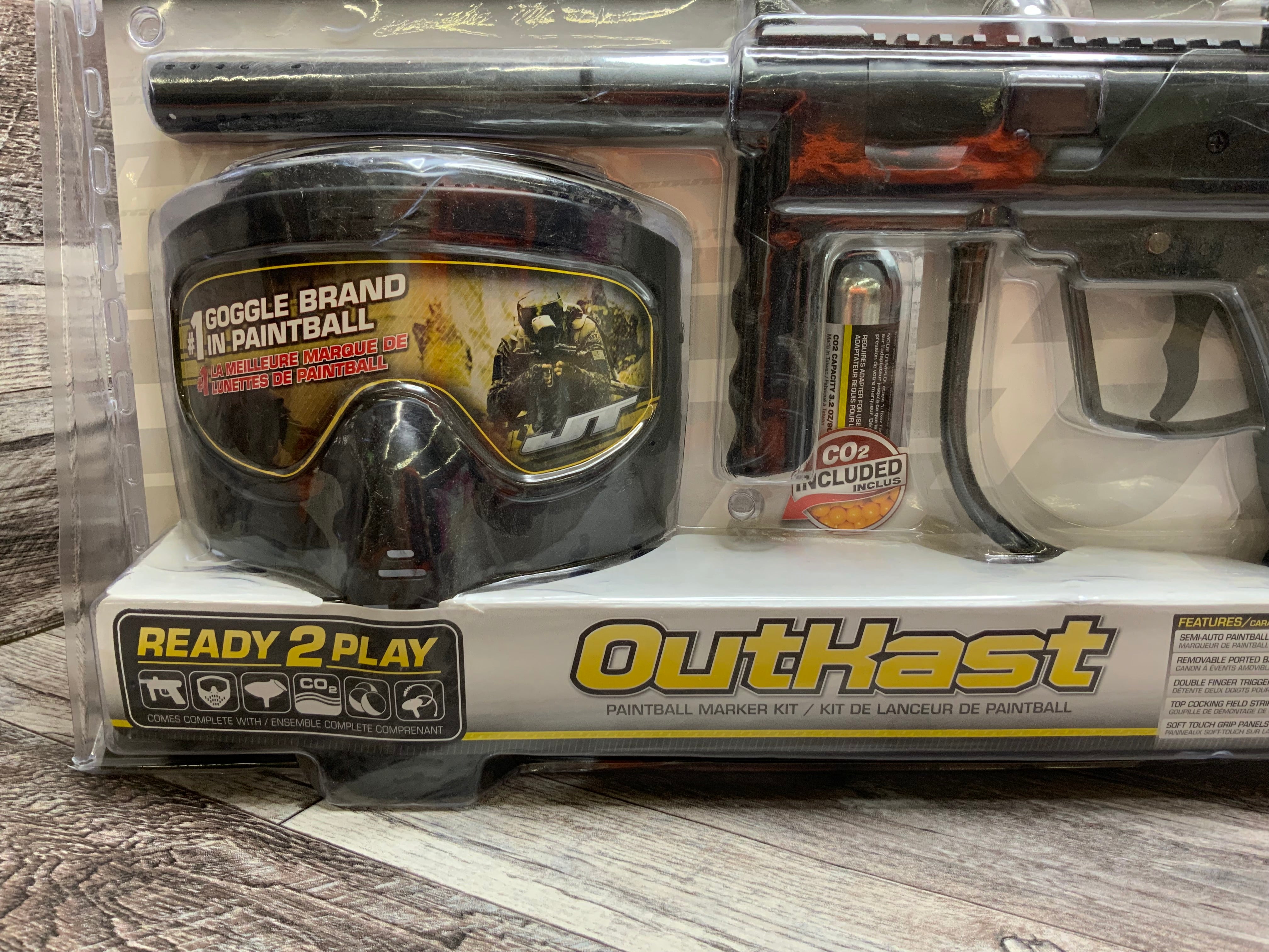 JT Outkast Paintball Gun RTP Ready to Play Kit With Marker,Mask,Paint,Tank Etc (8066860056814)
