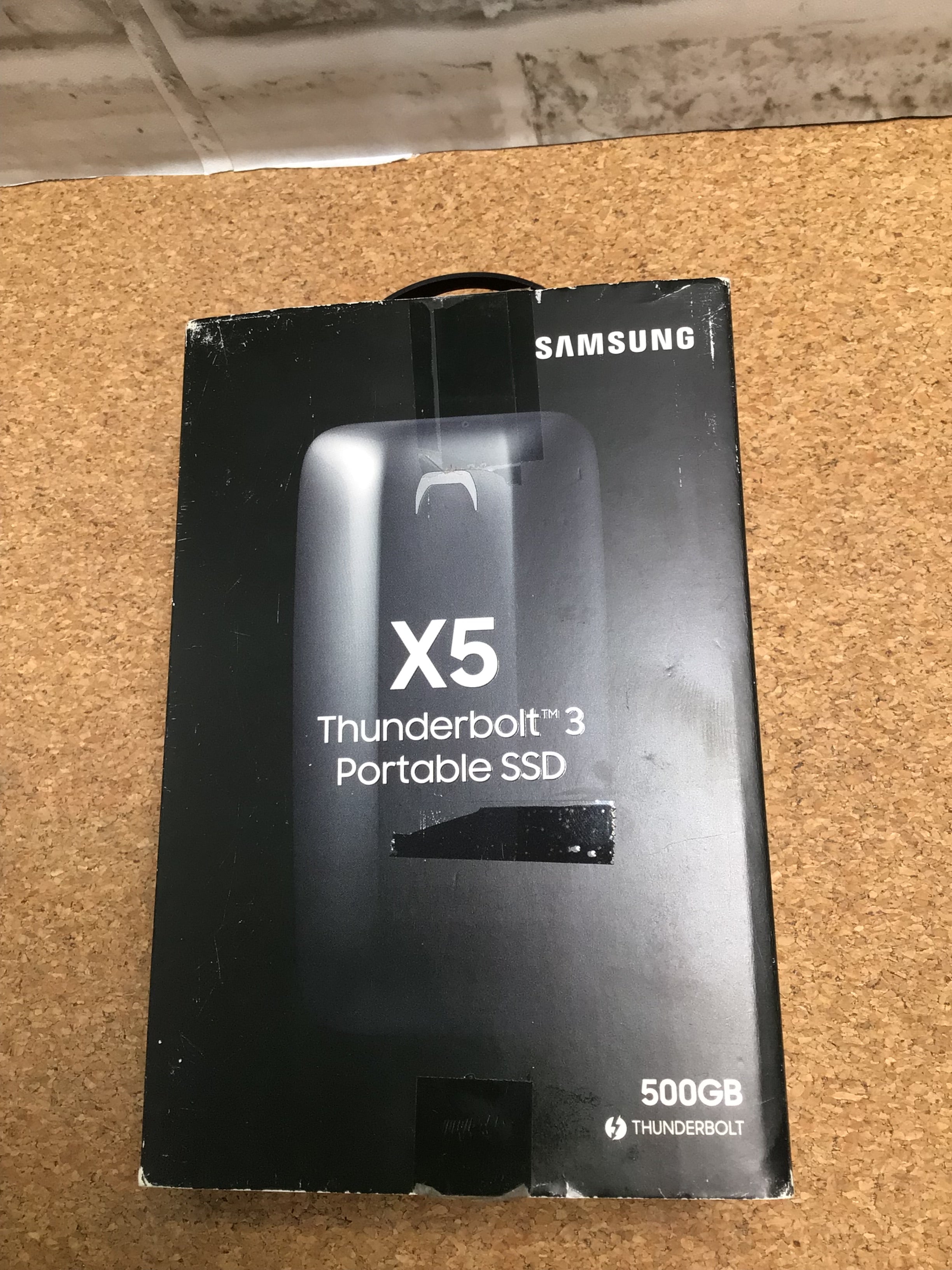 Samsung X5 Portable SSD - 500GB - Thunderbolt 3 External SSD (MU-PB500B/AM) Gray/Red (7927772381422)