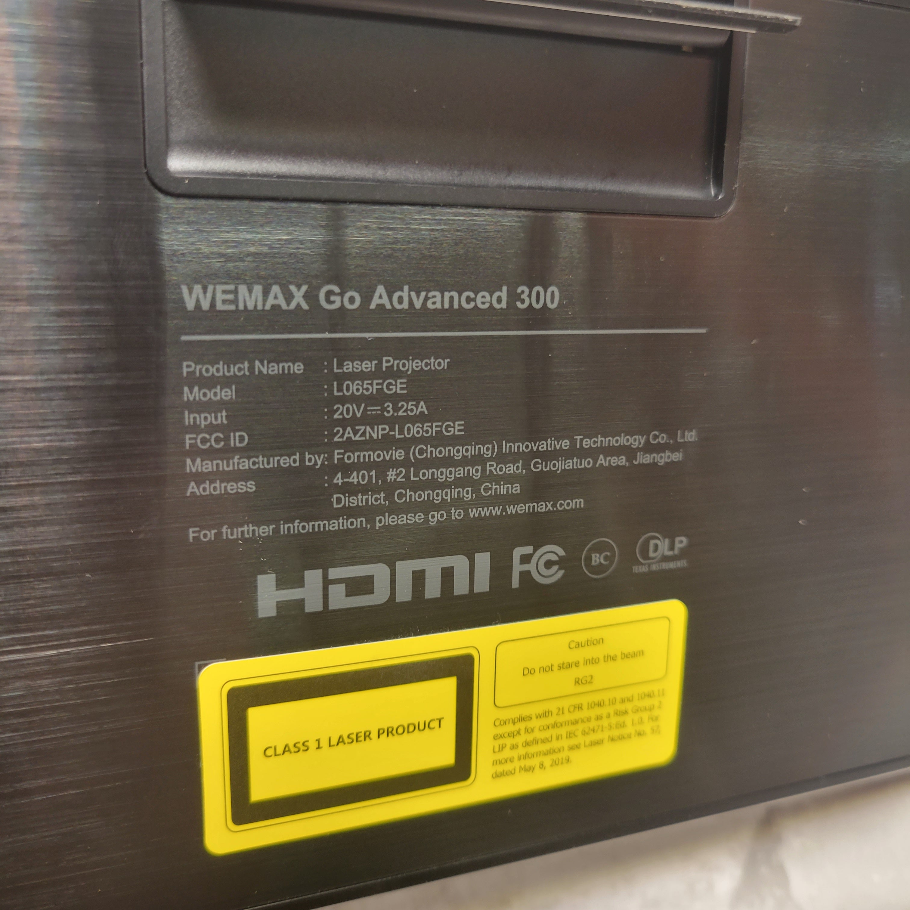 WEMAX Go Advanced 300 Portable Smart Laser Projector (8042965631214)