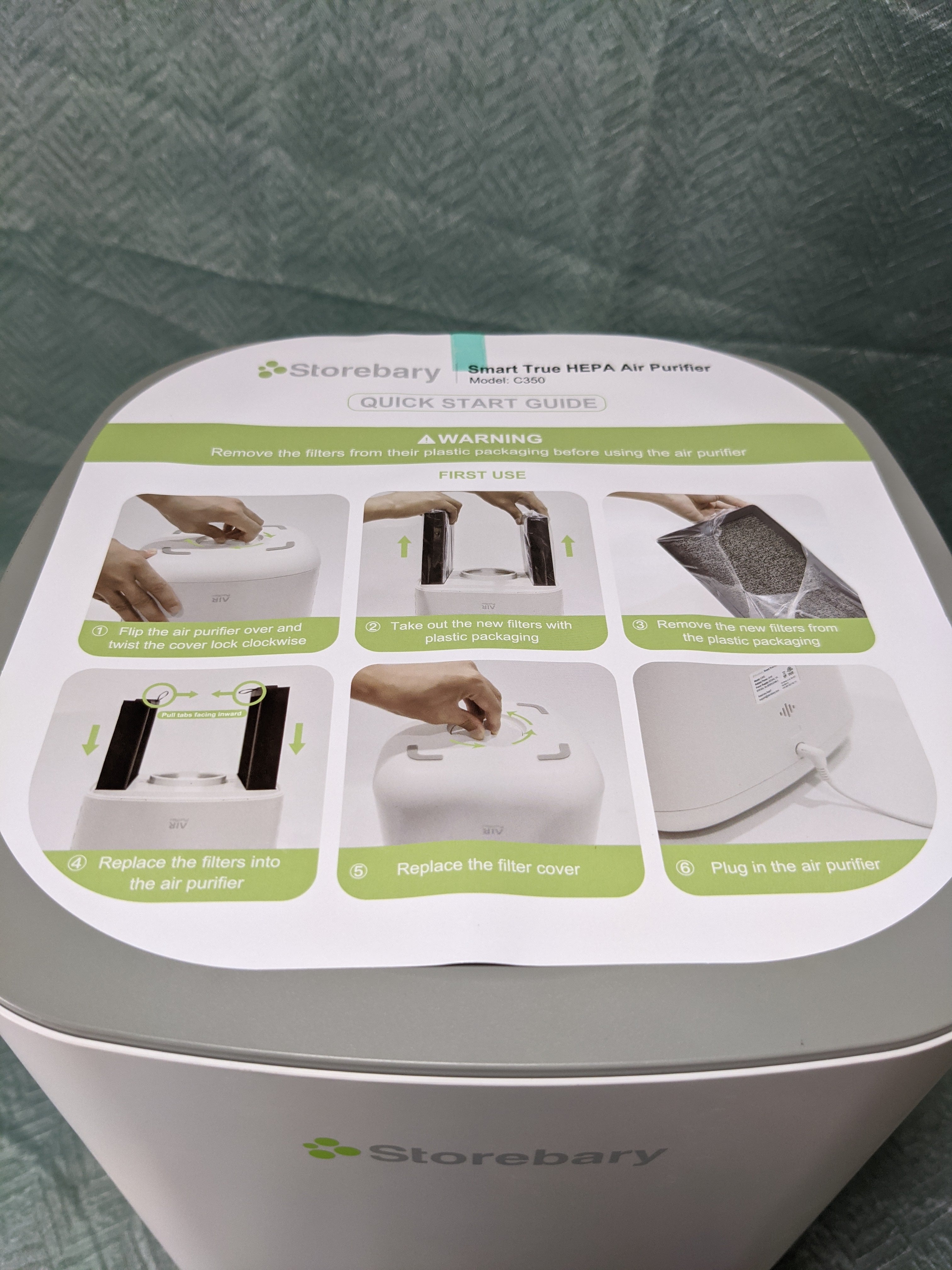 Air Purifier H13 True HEPA Filter, Pets Allergies Dust Pollen Smoke Mold Odors (6957959217335)