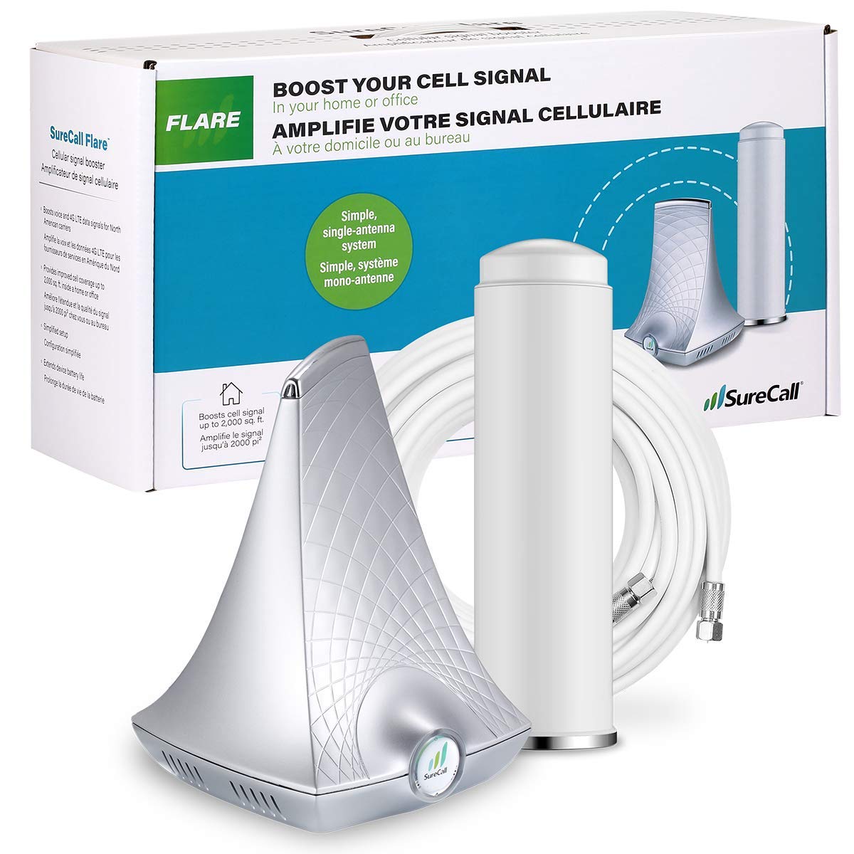 SureCall Flare Cell Signal Booster for Home up to 2500 sq ft (7568753623278)