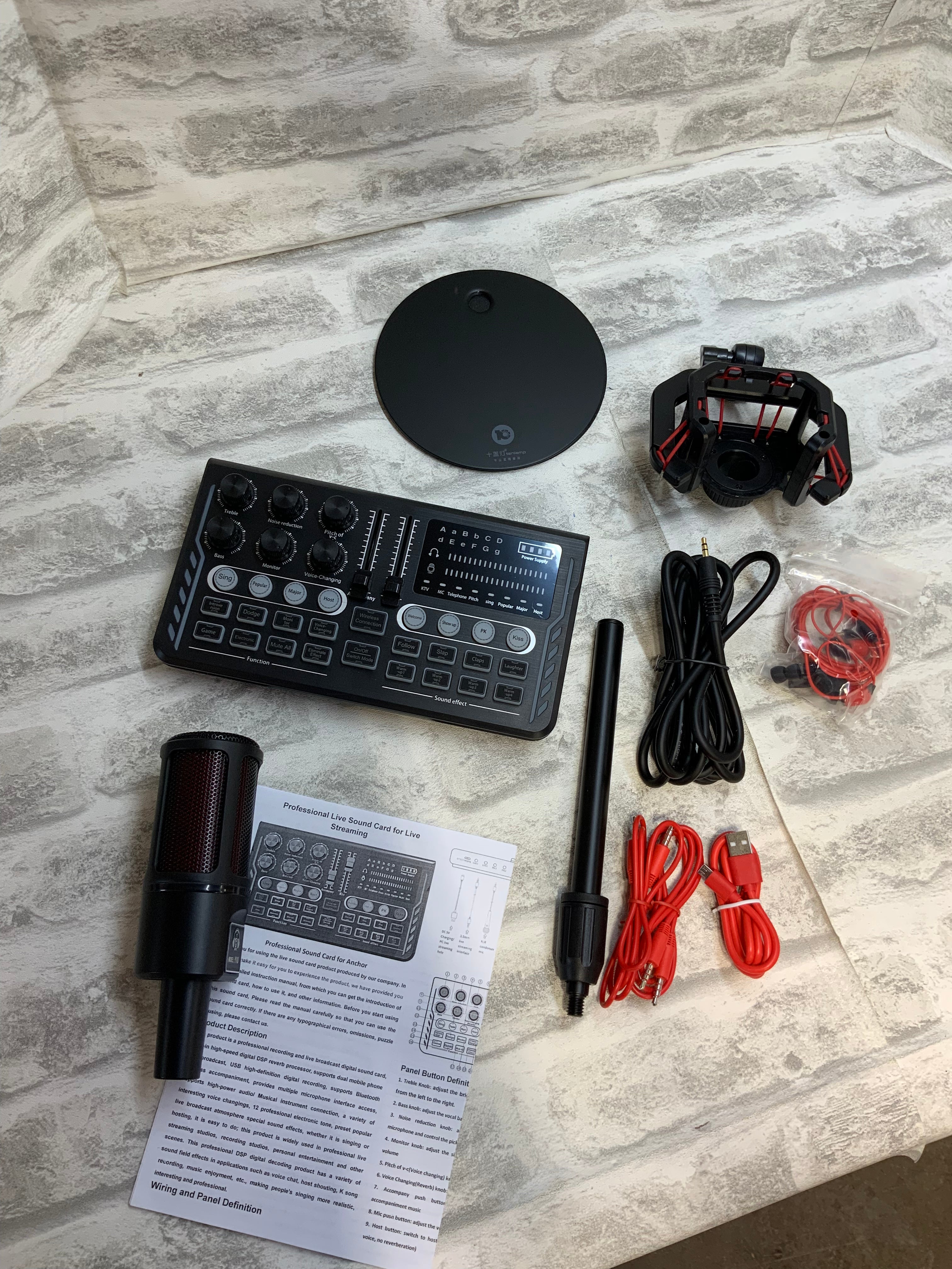 tenlamp Audio Mixer Kit, G3 Live Sound Card & Studio Recording Microphone (7572897595630)