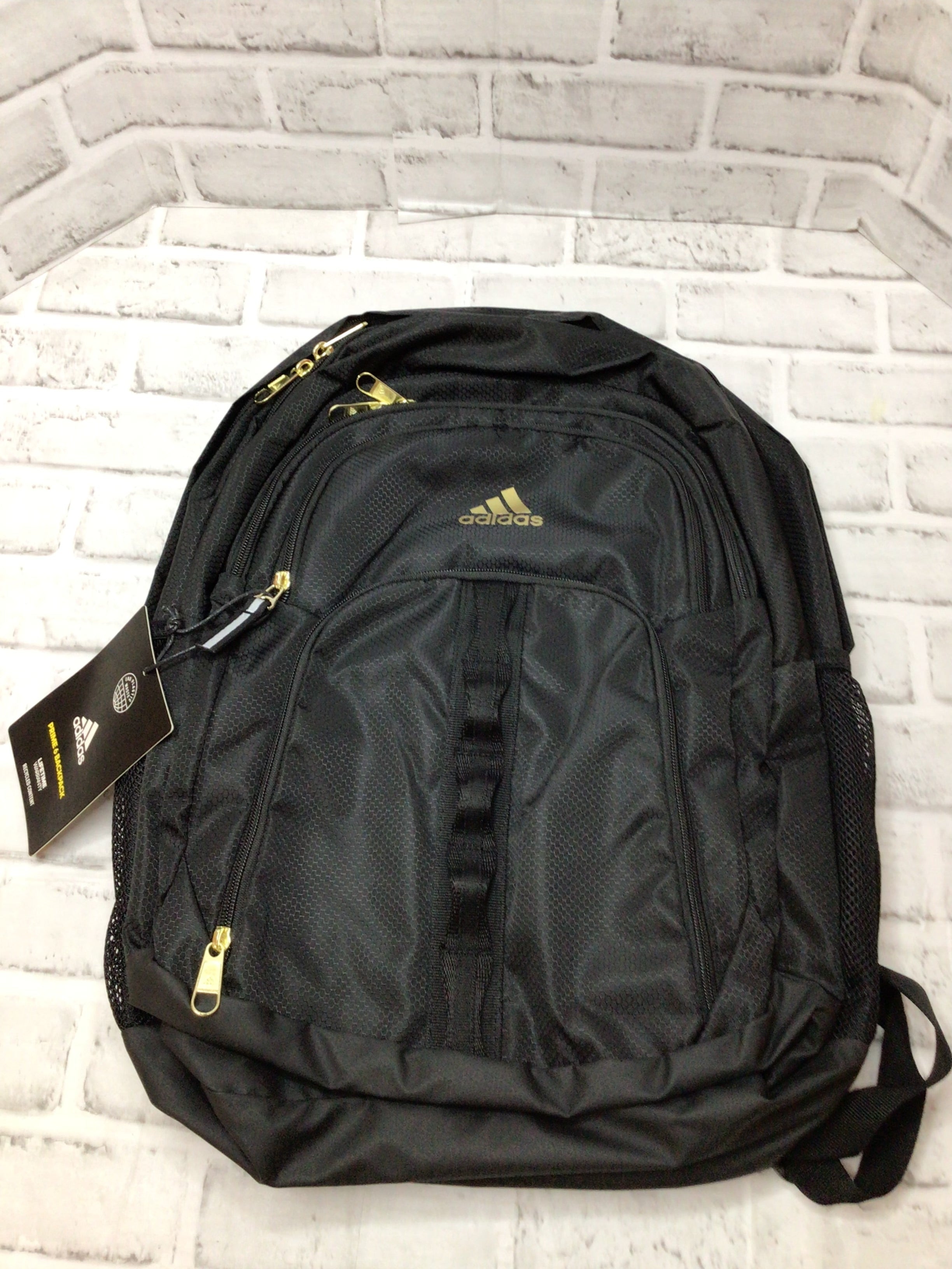 adidas Unisex Prime 6 Backpack, Black/Gold Metallic (8095832211694)