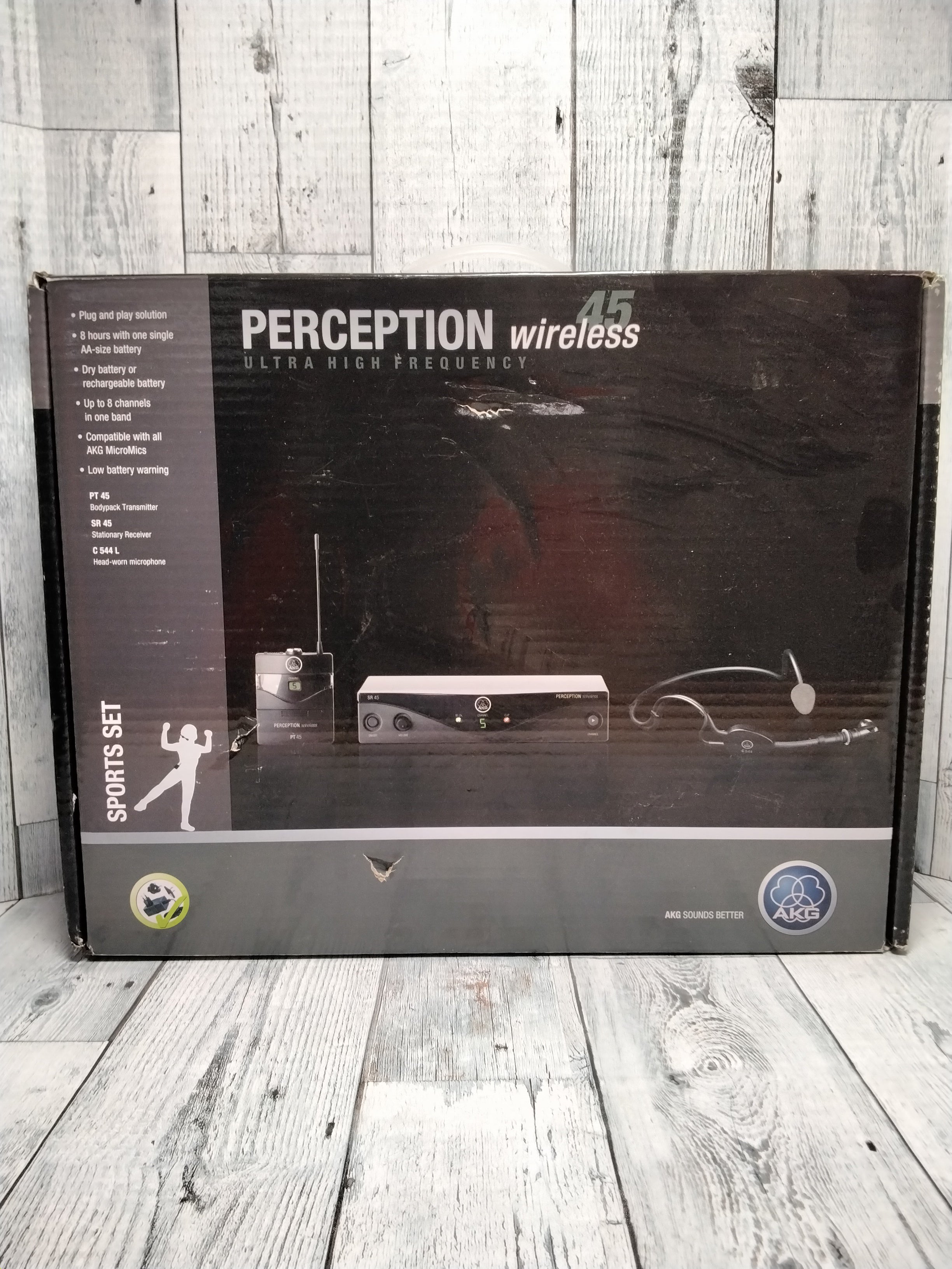 AKG Pro Audio Perception Wireless Microphone System, Sports Set *TESTED* (7876357947630)