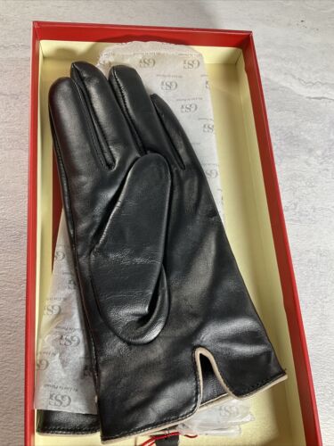 GsG Womens  Exotic Black Genuine Leather Gloves 8 (6922784833719)