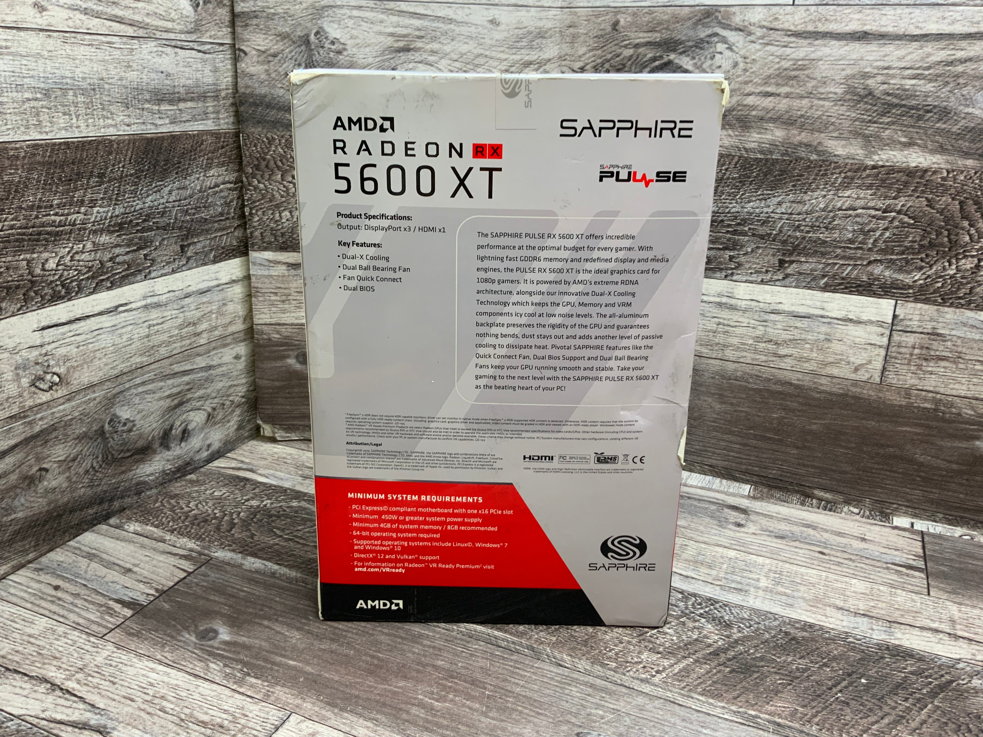 Sapphire Pulse AMD Radeon RX 5600 XT 6GB GDDR6 Graphics Card (11296-01-20G) (8081889919214)