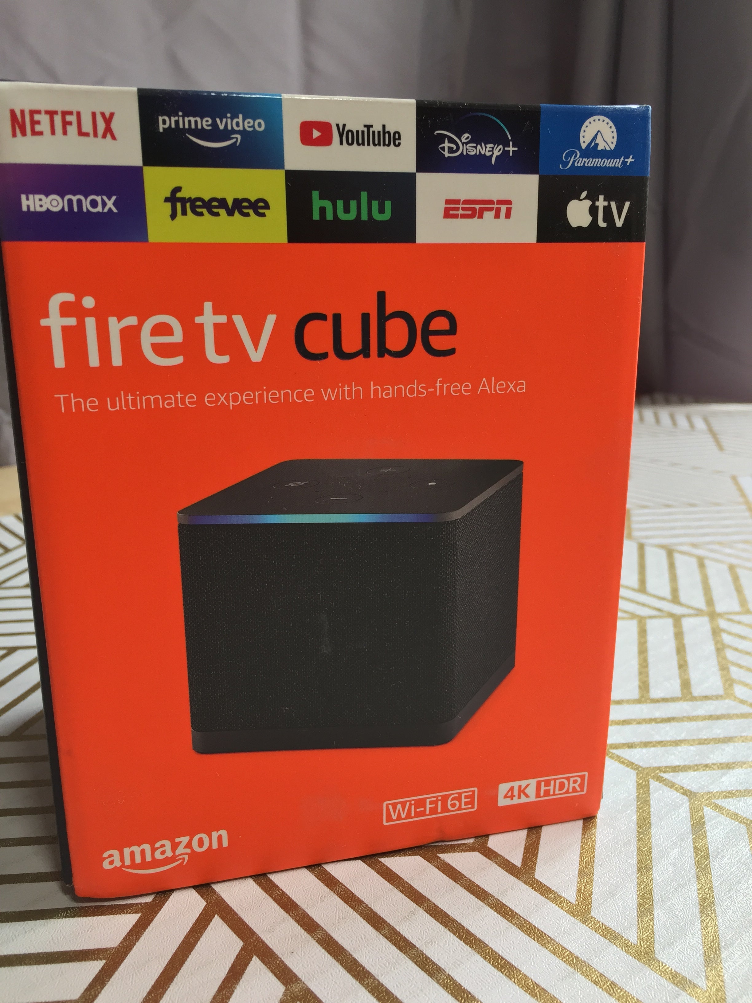 Fire TV Cube, Hands-free streaming device with Alexa, Wi-Fi 6E, 4K Ultra HD (8044863684846)