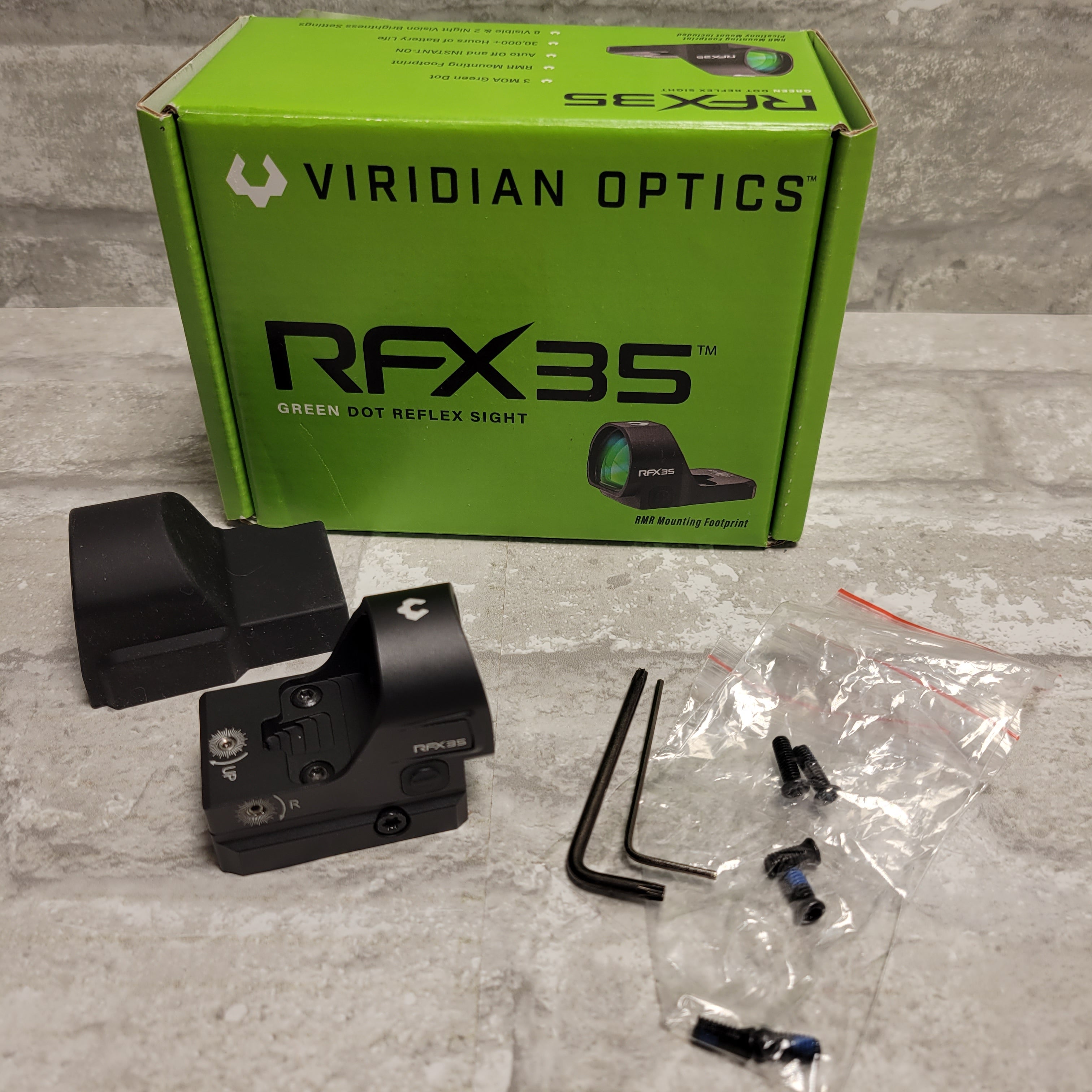 Viridian RFX-35 Laser Green Dot Sight Reflex - Black (981-0022) (8035445571822)