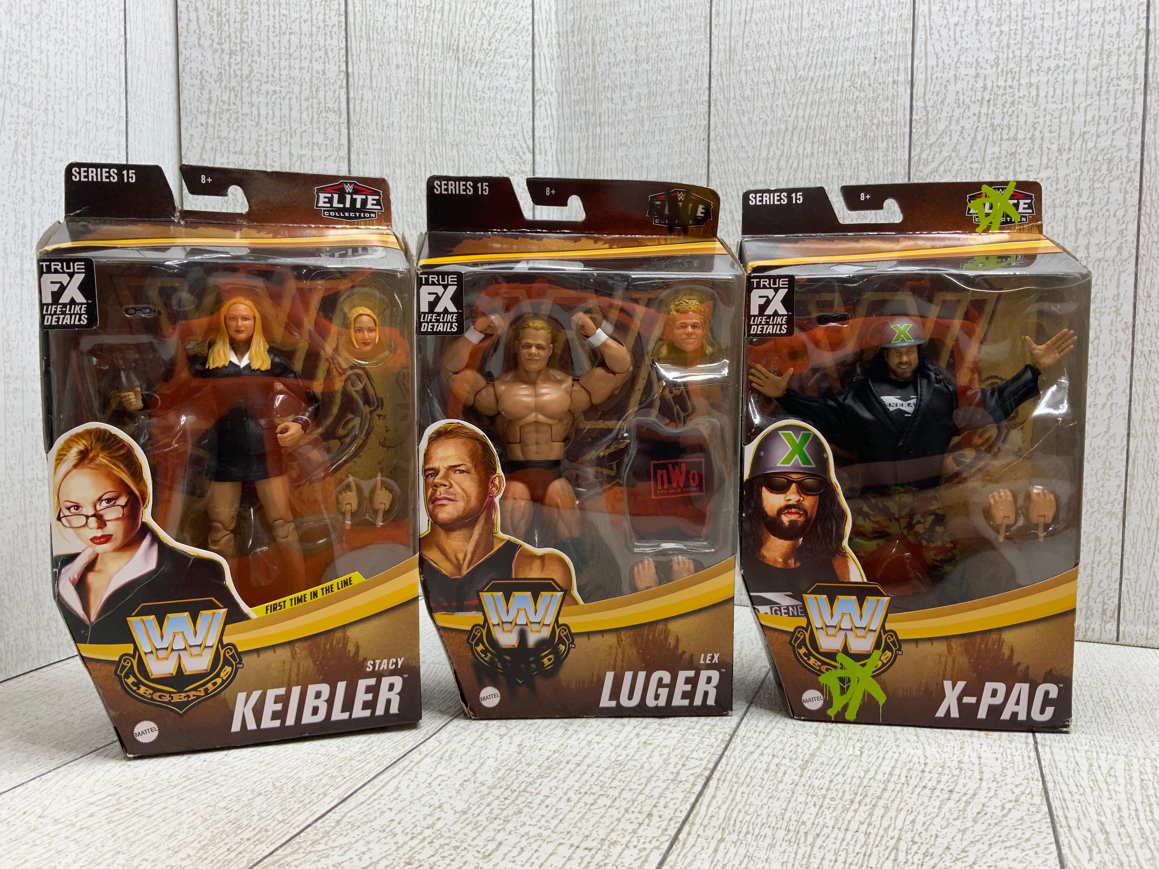 WWE Legends NWO - Lex Luger, X-Pac, & Stacy Keibler - **LOT OF 3** (8019628032238)