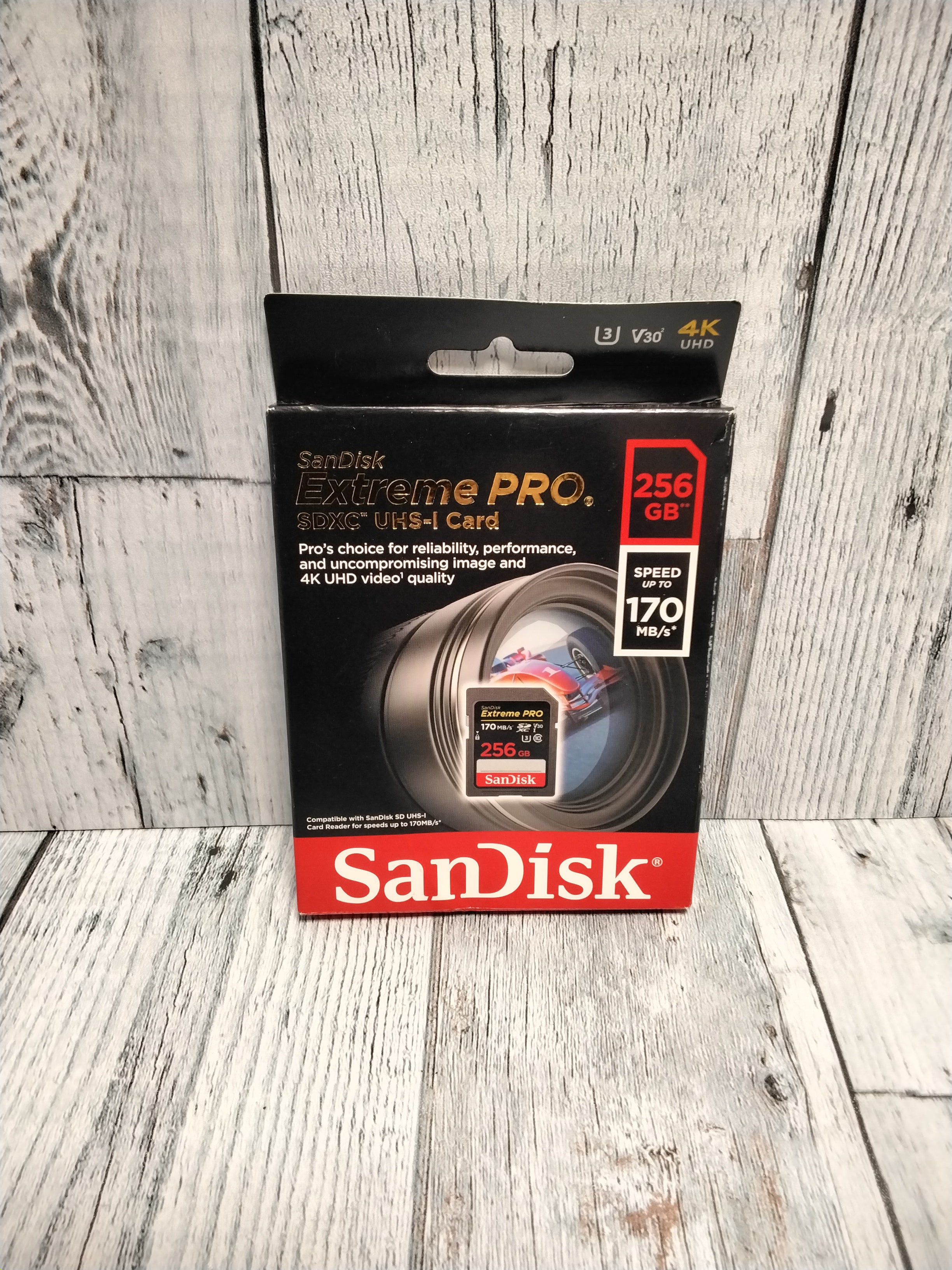 SanDisk 256GB Extreme PRO SDXC UHS-I Card - C10, U3, V30, 4K UHD, SD Card *NEW* (7869944168686)