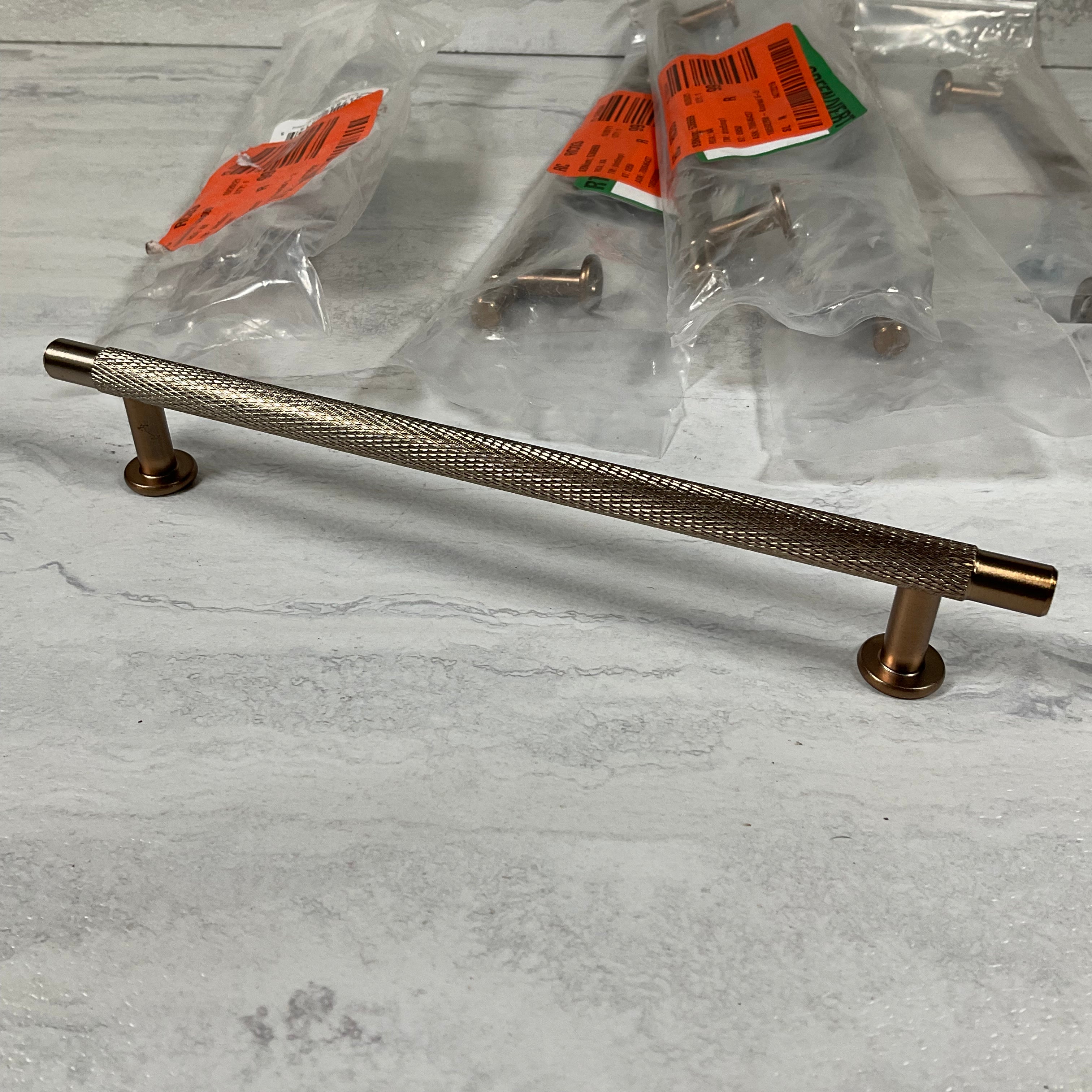 (Lot of 5) Liberty Knurled 5-1/16 in. (128 mm) Champagne Bronze Bar Drawer Pull (7457373946094)