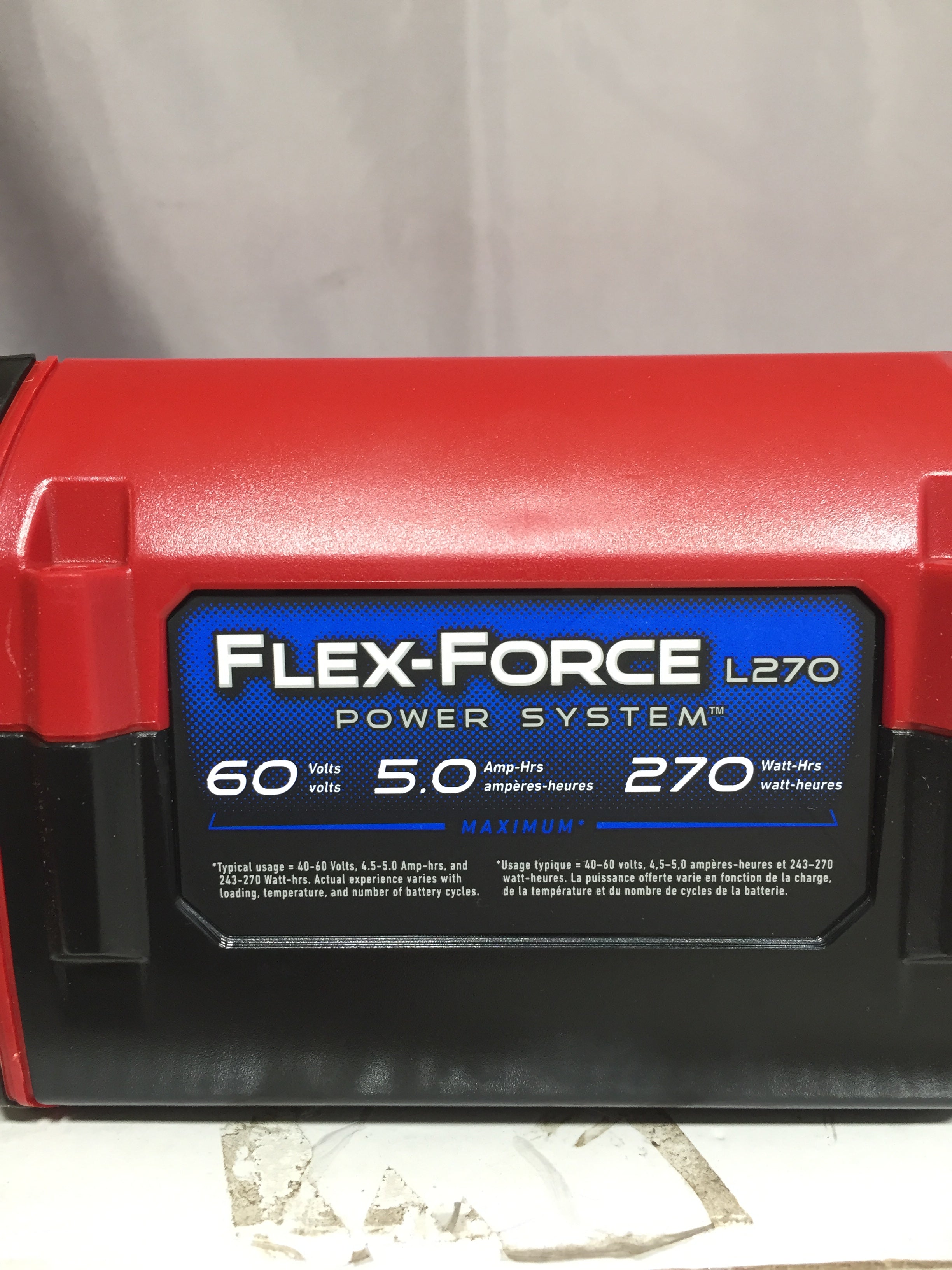 TORO Flex-Force L270 60V 5.0Ah Battery Pack (88650) *USED* (8191038980334)
