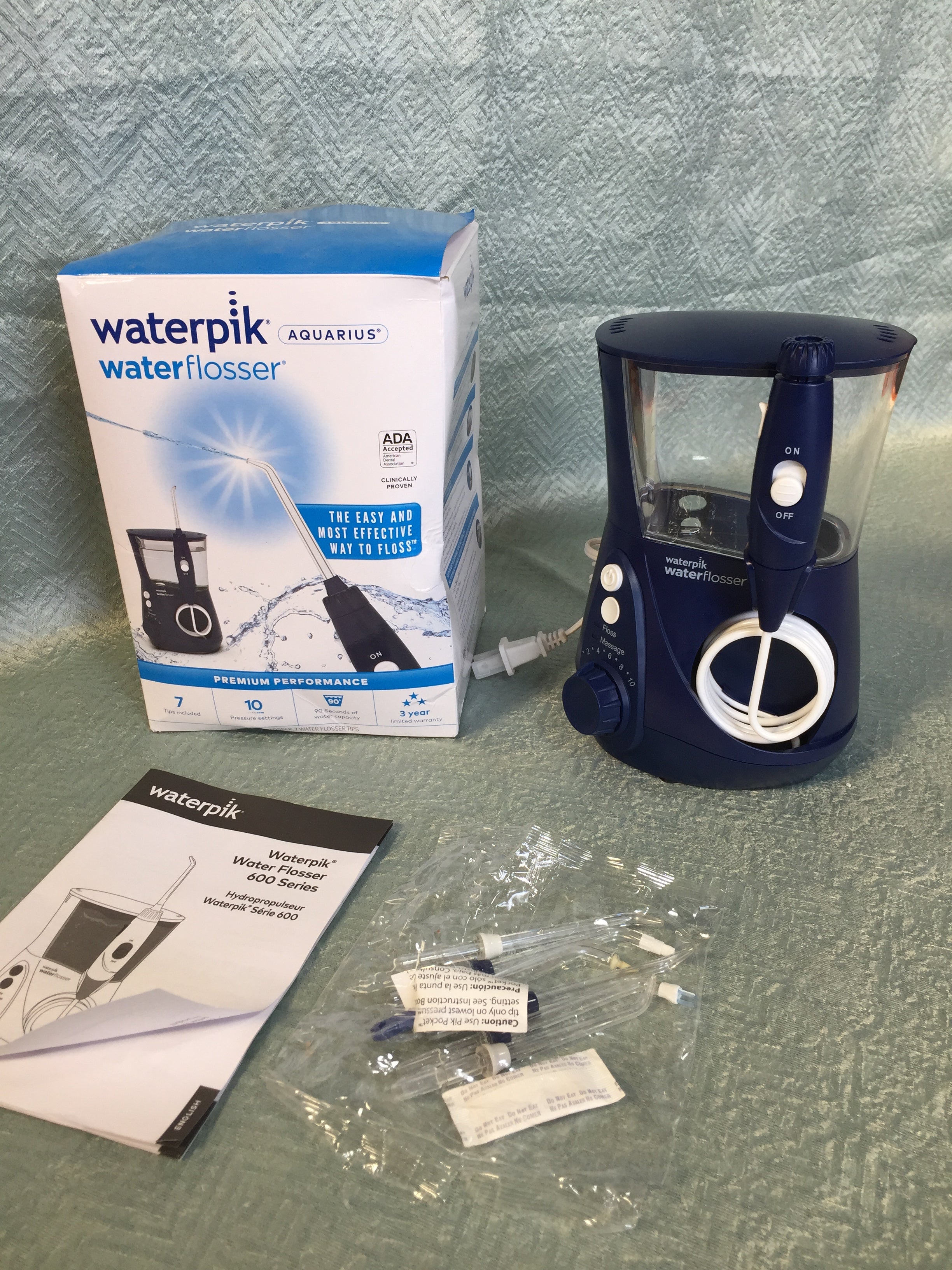 Waterpik Aquarius Water Flosser Professional Blue WP-663 (7537133715694)