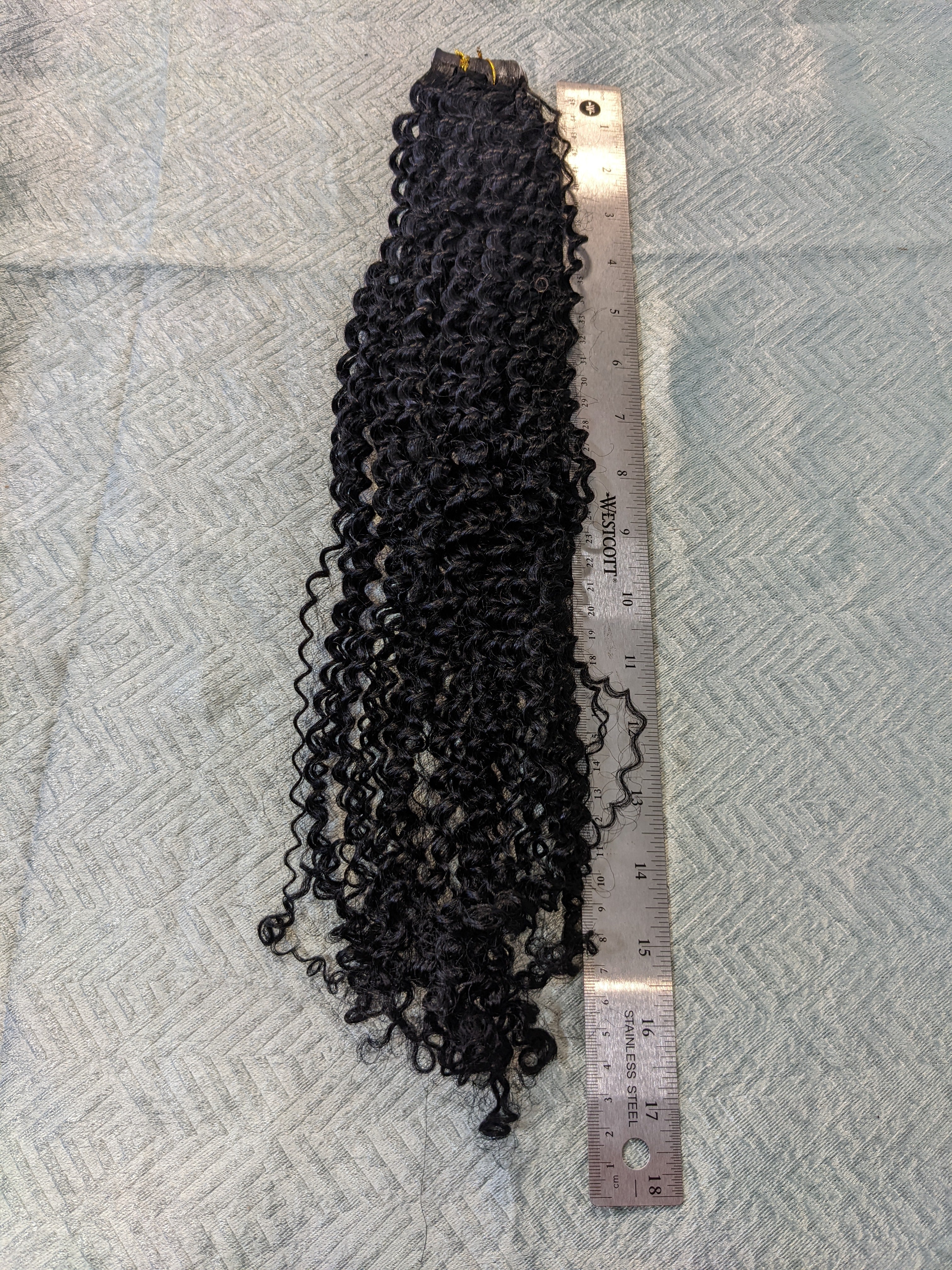 YoungSee Human Hair Natural Black Curly Tape In 24