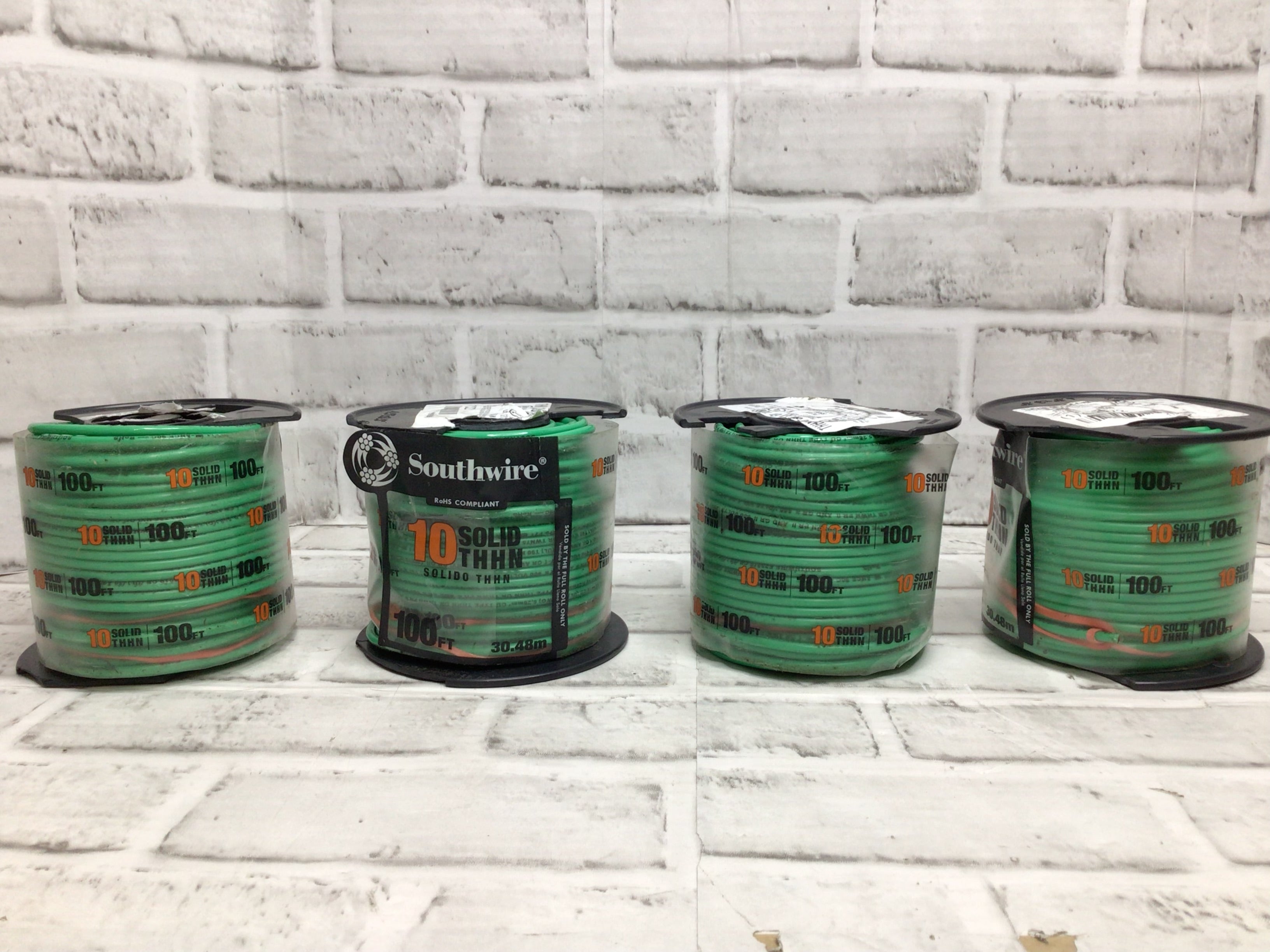 SOUTHWIRE 11599808 Building Wire 10AWG Green 400ft (100ft/spool) *SPOOL DAMAGE* (8138047946990)