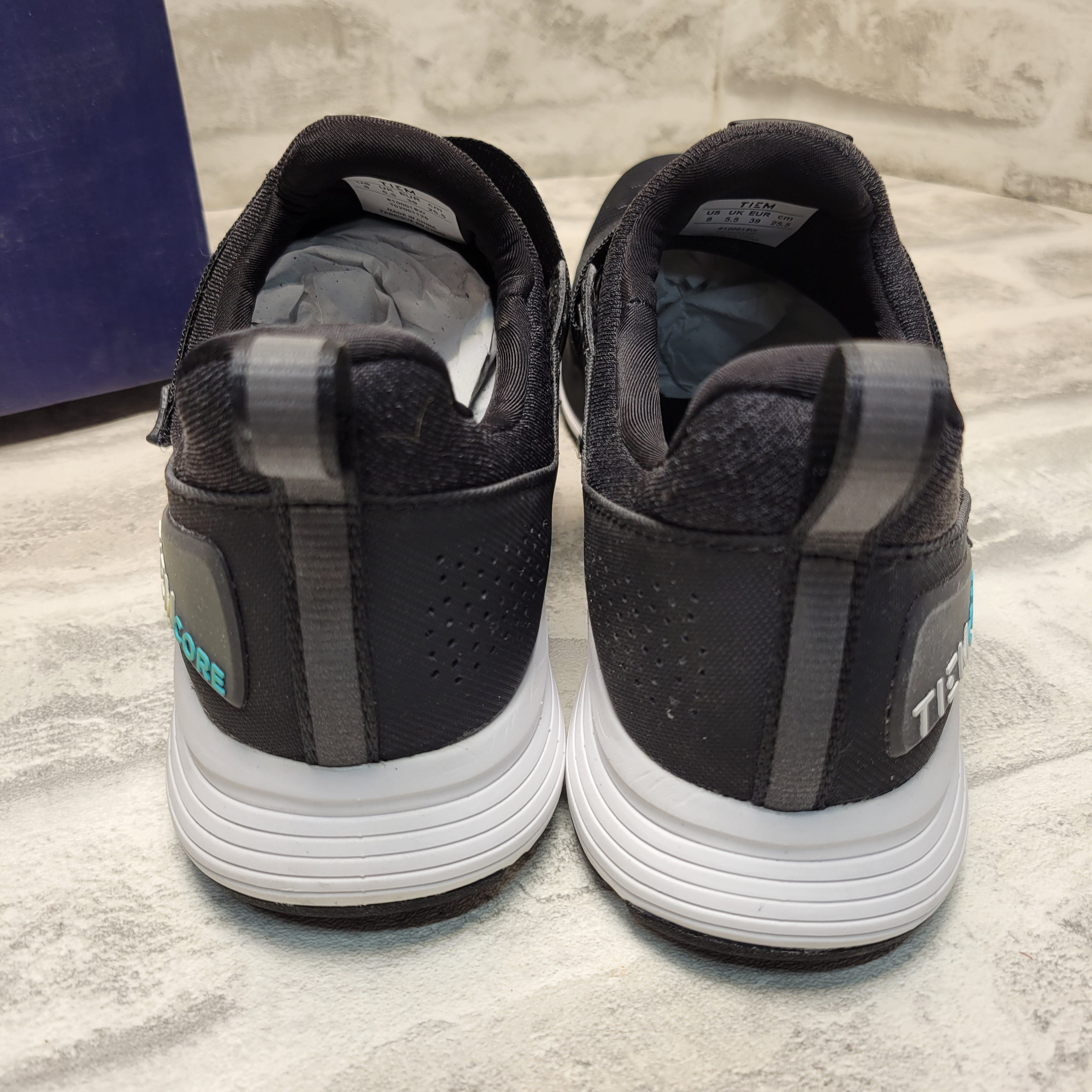 TIEM Latus Studio Fitness Cross-Training Sneaker (8, Jet Black) (7876402118894)