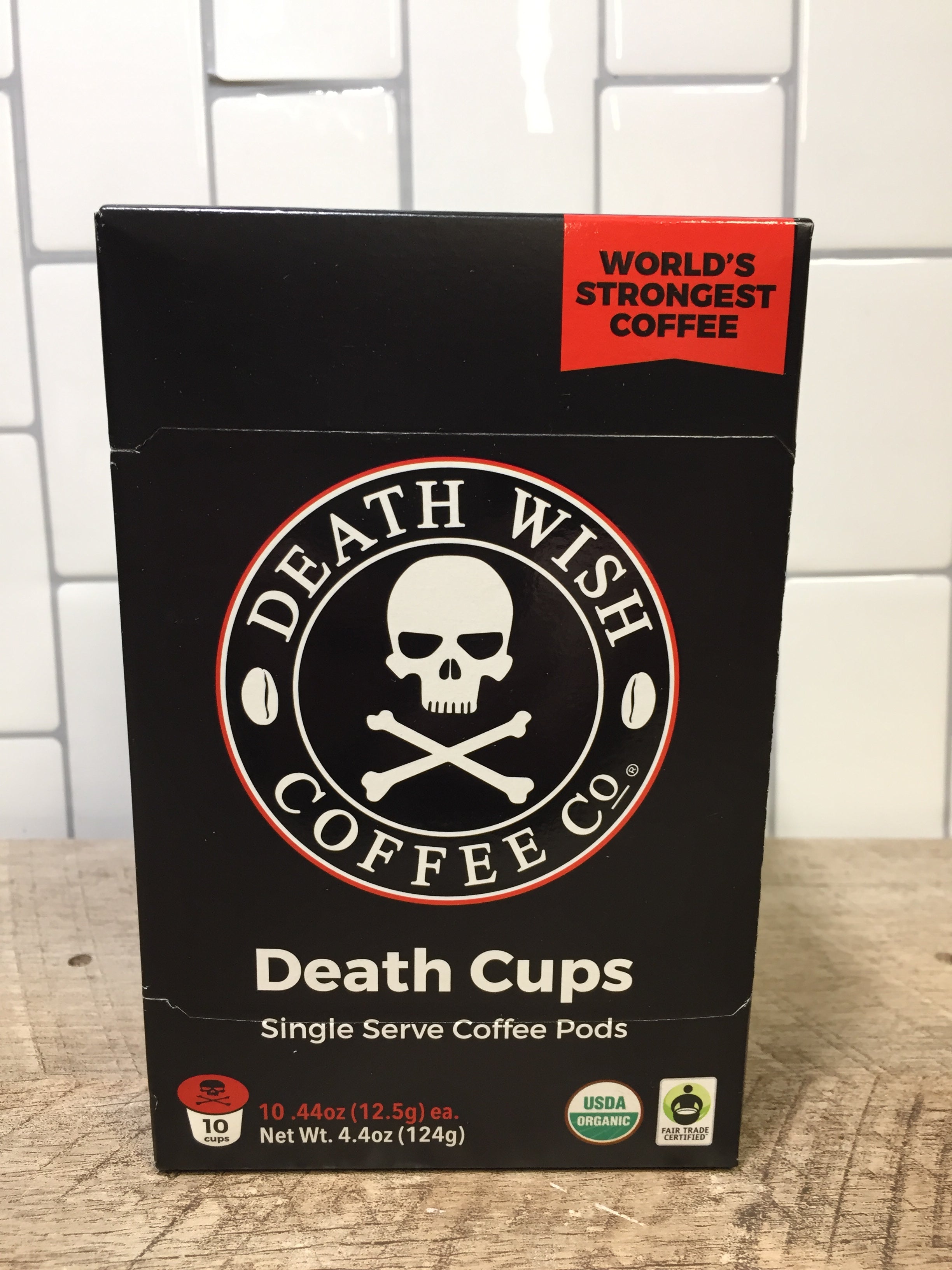 Death Wish Coffee - Dark Roast World's Strongest Coffee Organic K-cups 10 Count (7010820260023)