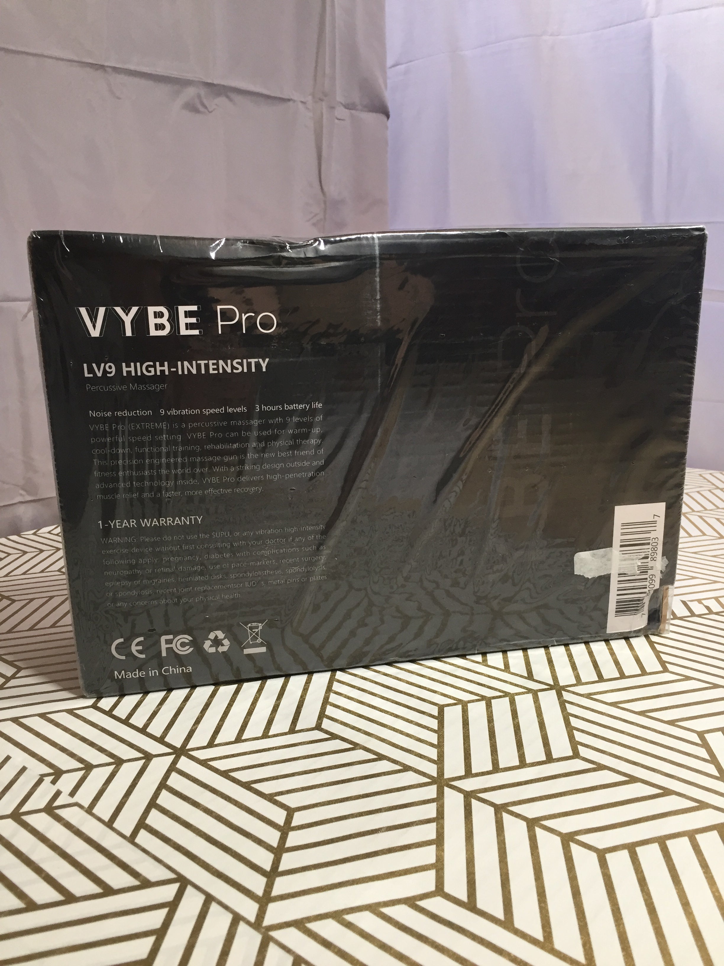 Vybe Pro Muscle Massage Gun for Athletes 9 Speeds, 8 Attachments
