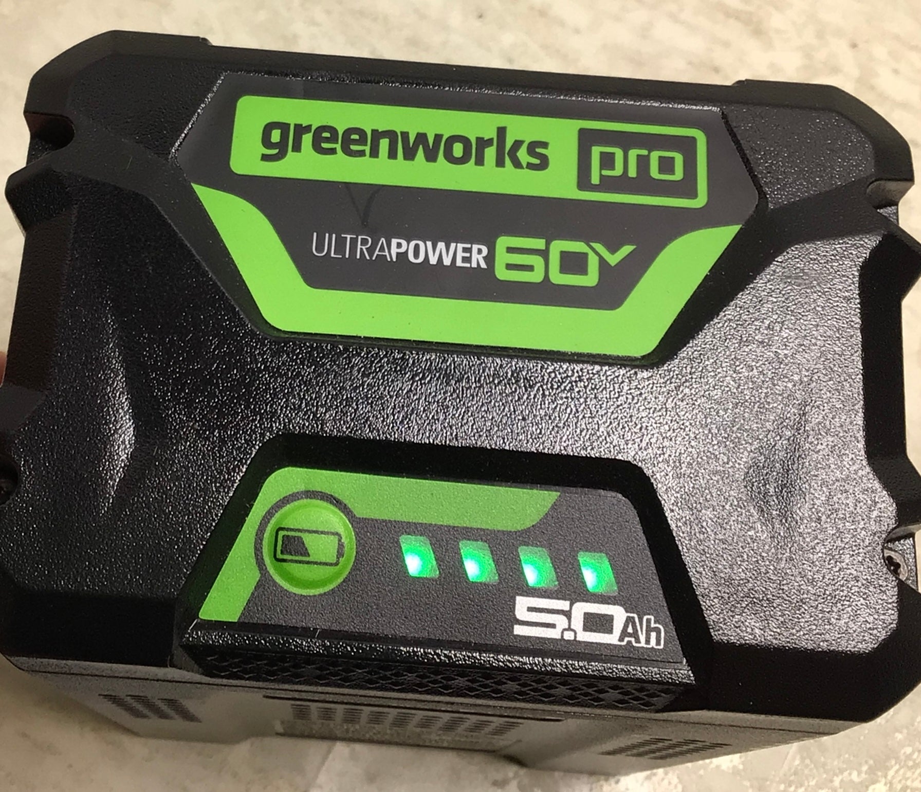 Greenworks Pro 60v, 30a, Ultra Power 5.0ah Max Battery LB605 (7754634395886)