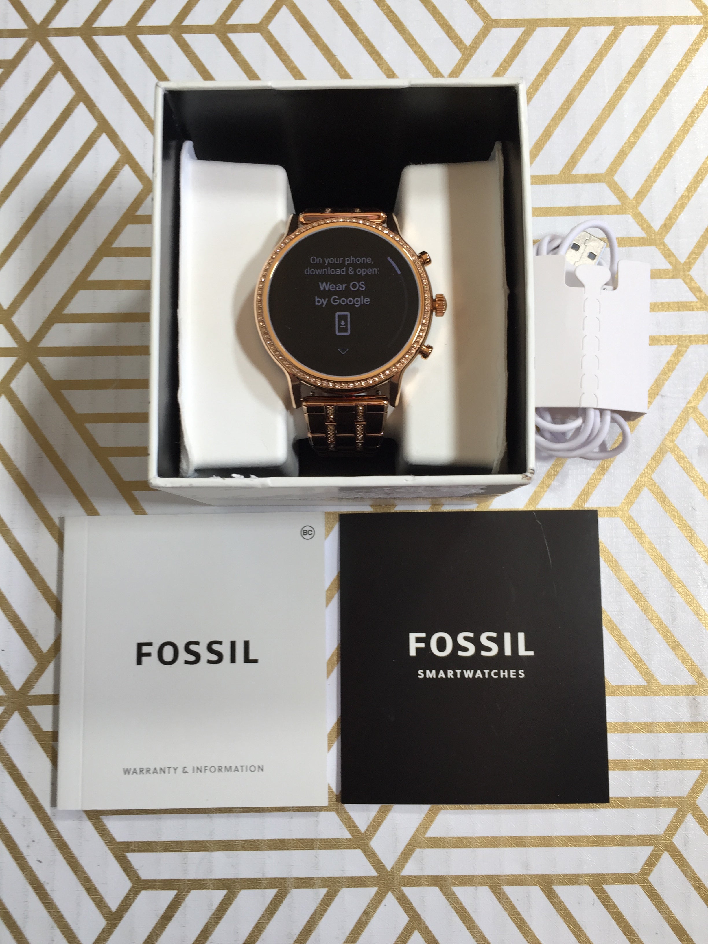 Fossil Gen 5 Julianna Stainless Steel Touchscreen Smartwatch Rose Go